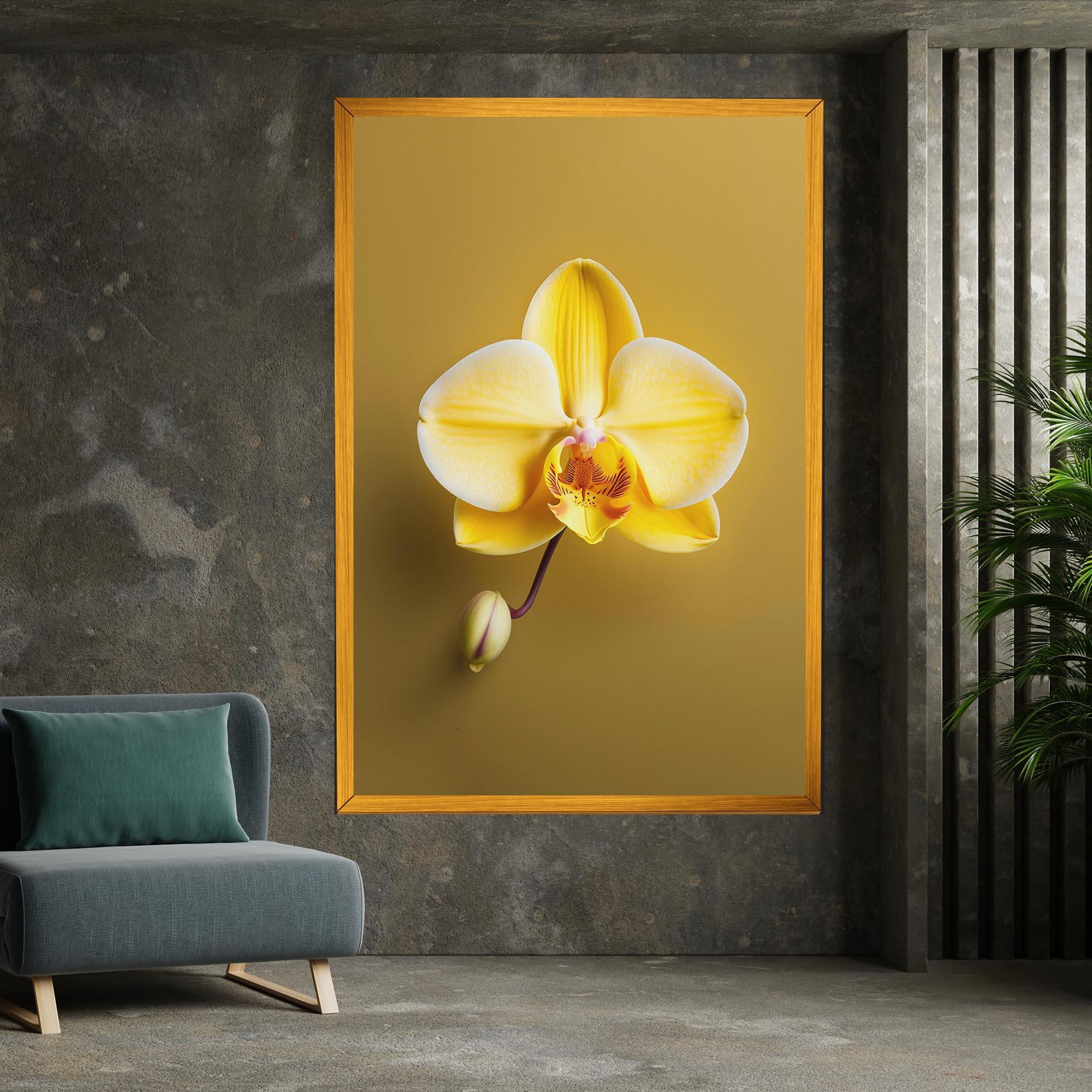 Leinwandbild Pastel Yellow Orchid mockup 7