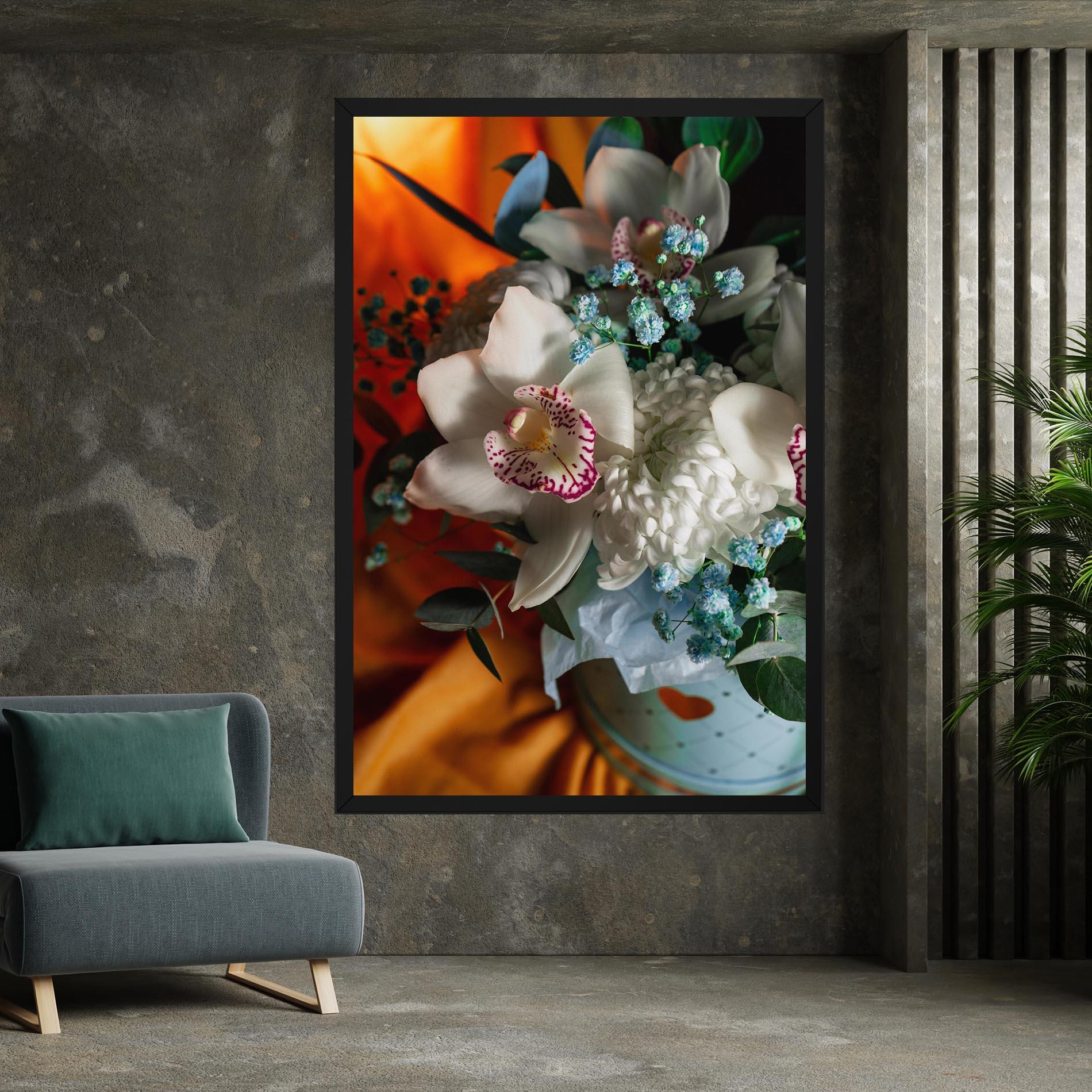 Leinwandbild Orchid In Vase mockup 7