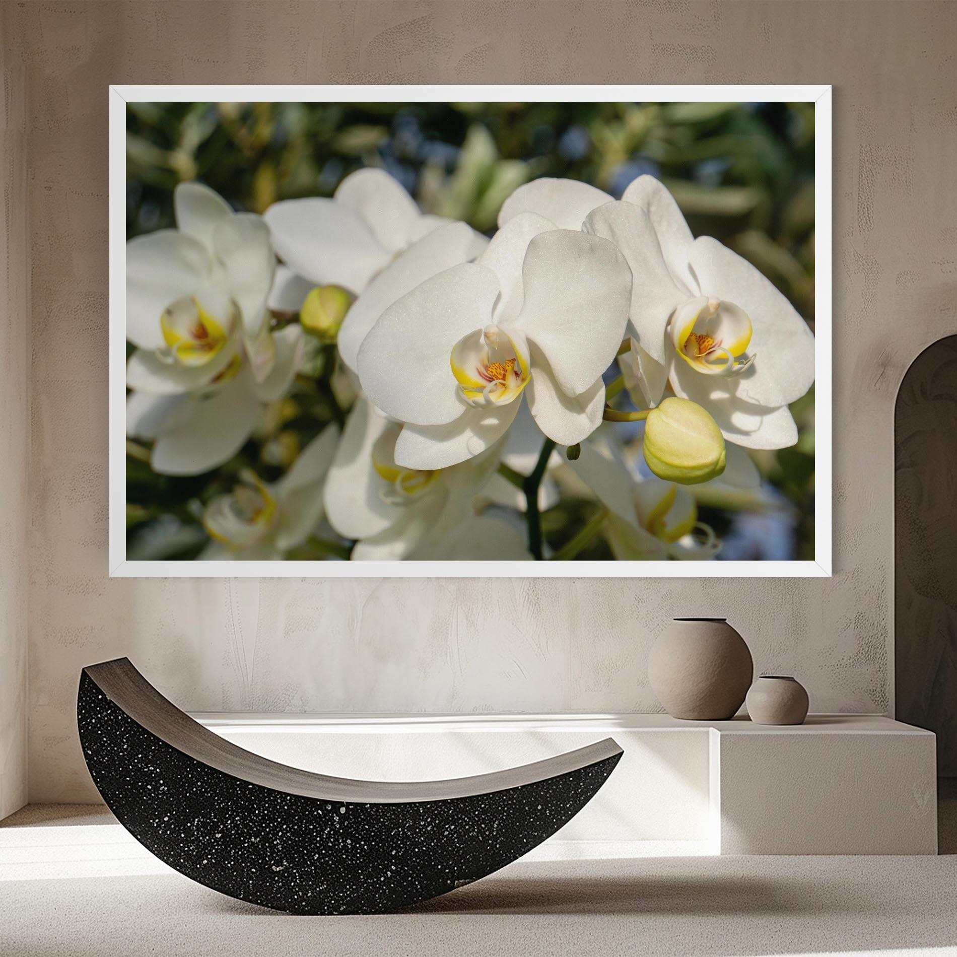 Leinwandbild Big Orchids In Nature mockup 8