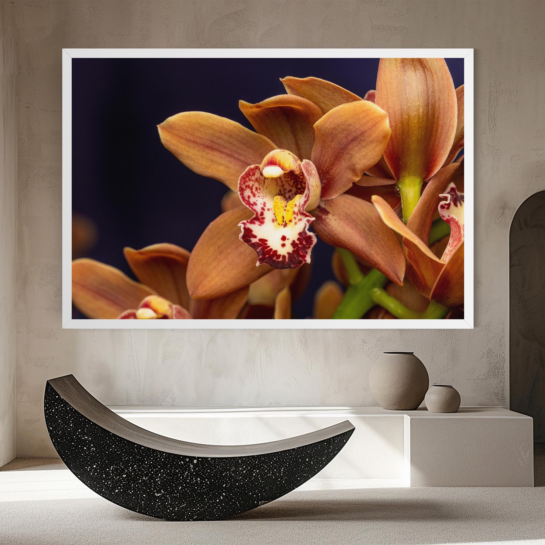 Leinwandbild Dirty Orange Orchid mockup 8
