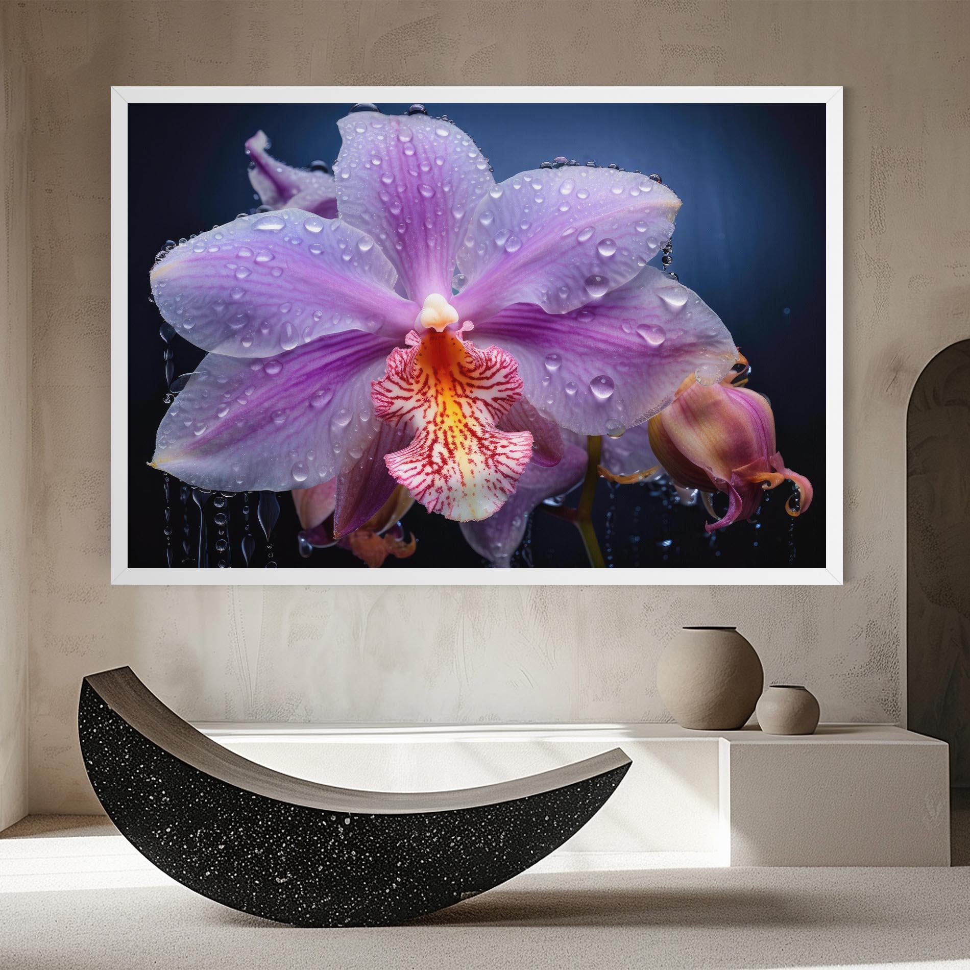 Leinwandbild Orchid In Rain mockup 8