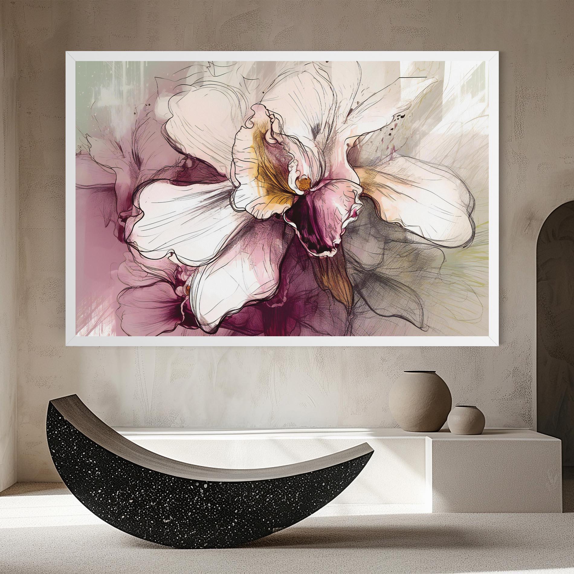 Leinwandbild Painted Purple Orchid mockup 8