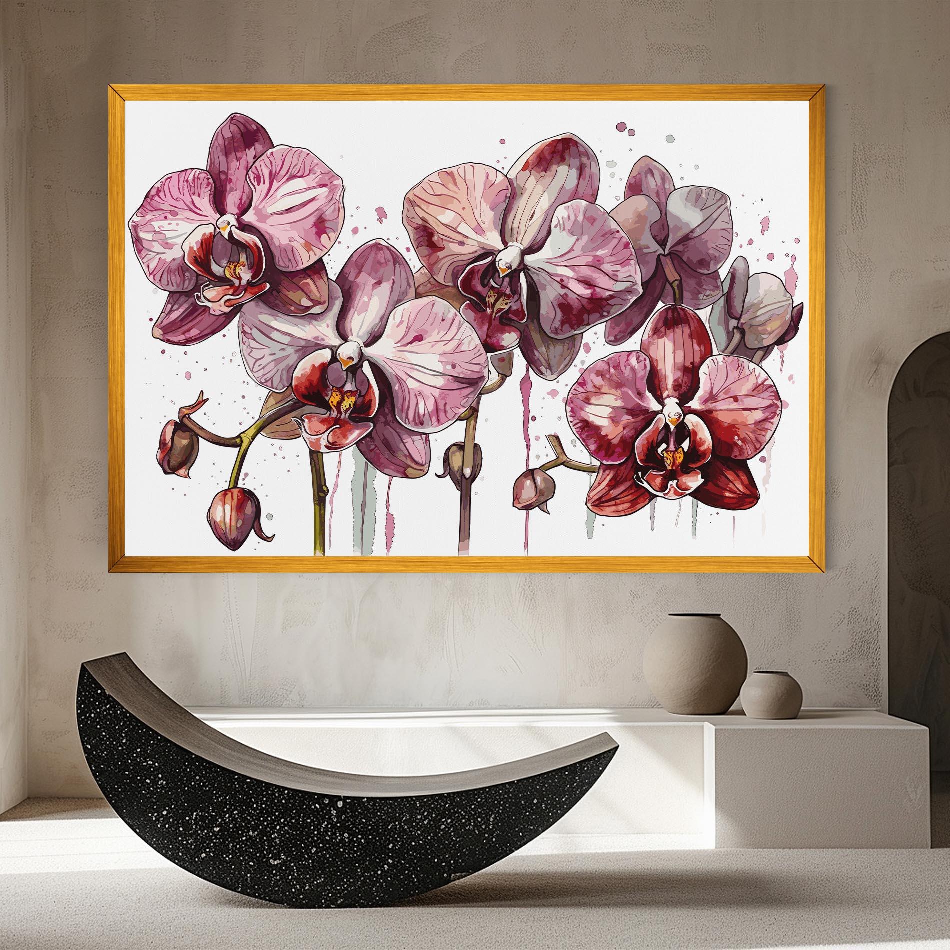 Leinwandbild Orchid Art mockup 8