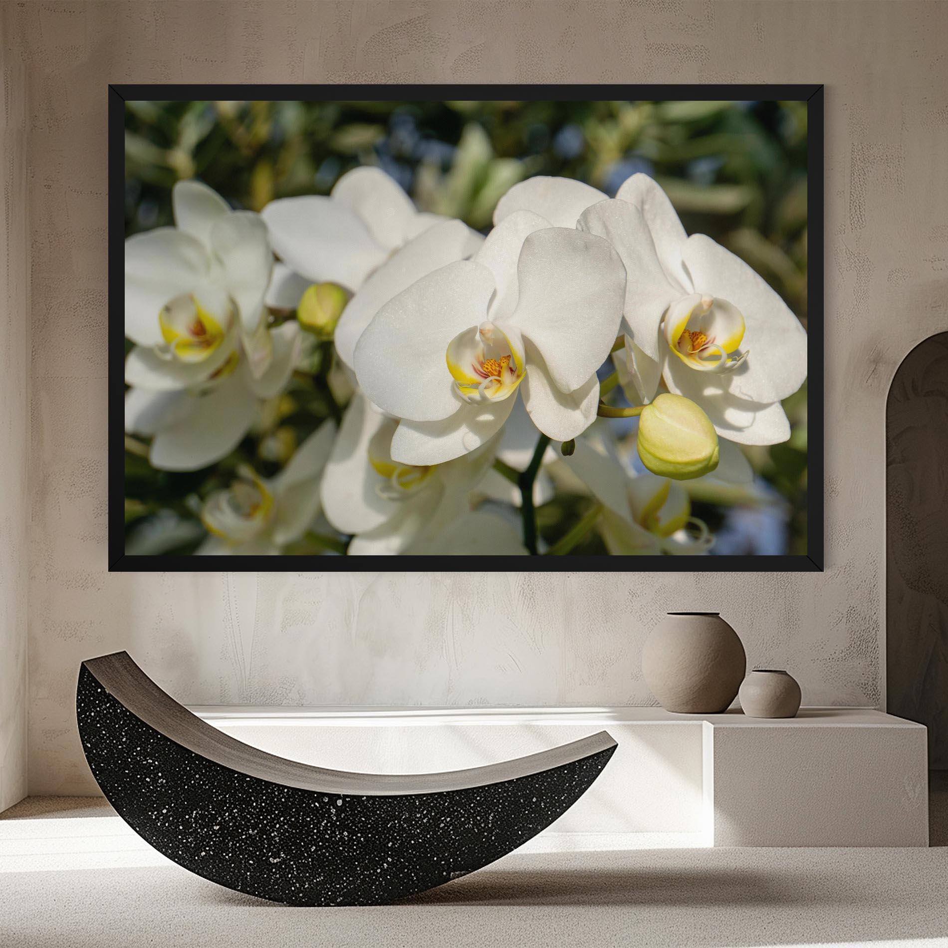 Leinwandbild Big Orchids In Nature mockup 8