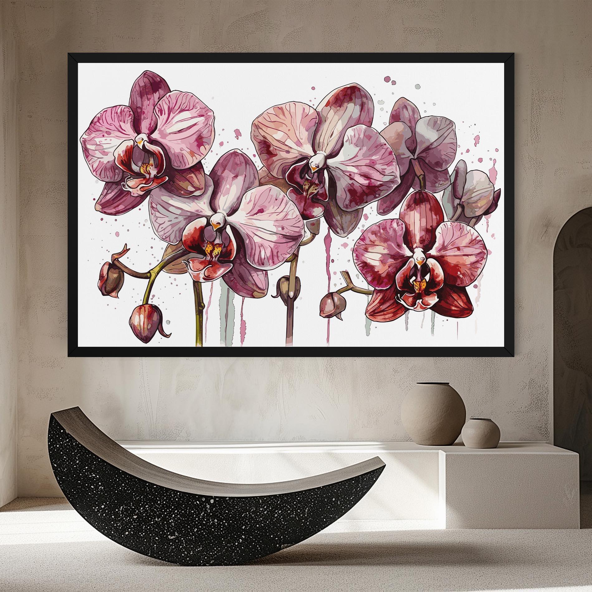Leinwandbild Orchid Art mockup 8