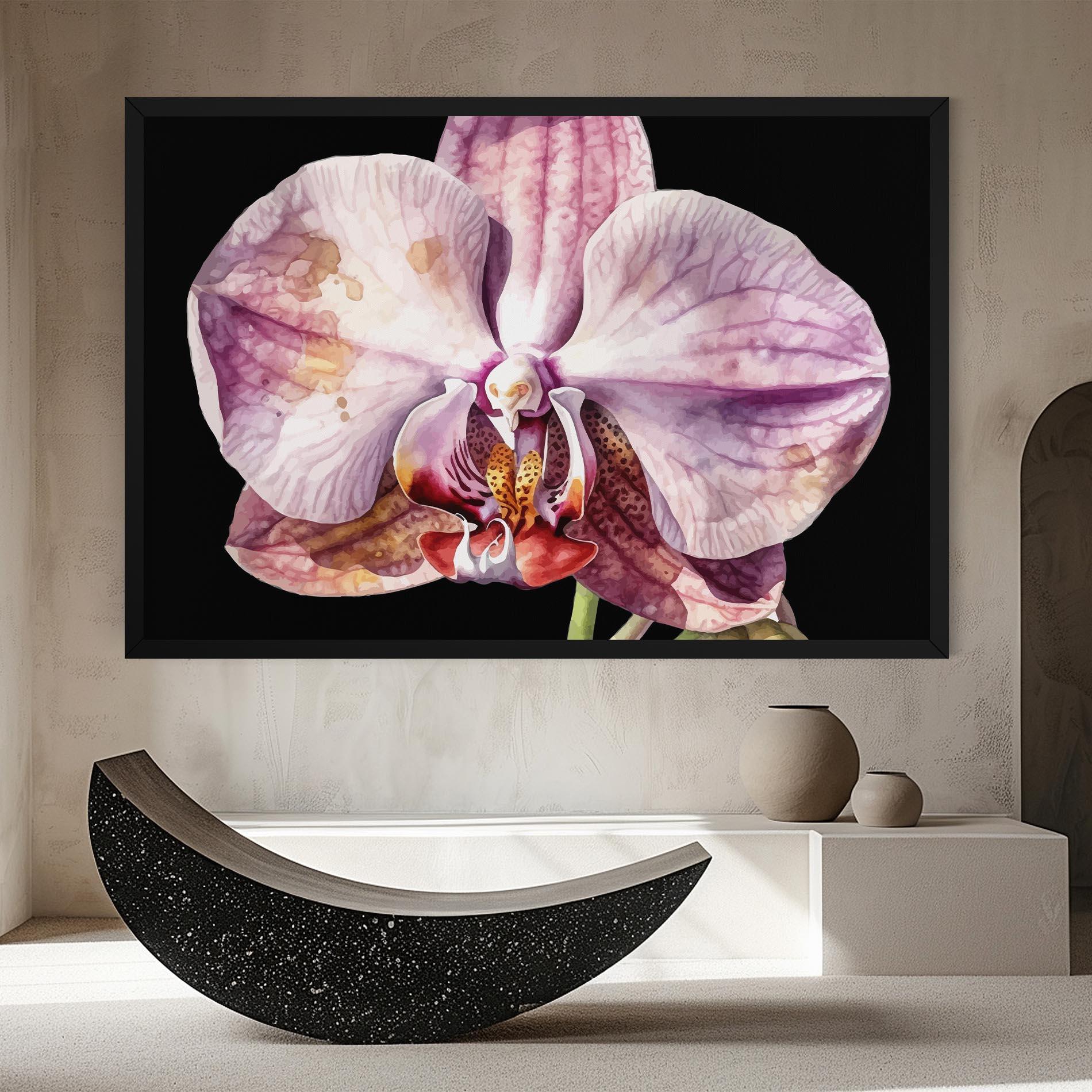 Leinwandbild Painted Orchid mockup 8