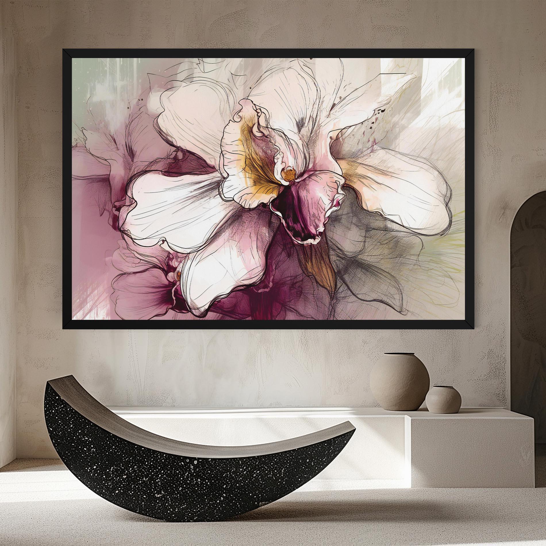 Leinwandbild Painted Purple Orchid mockup 8