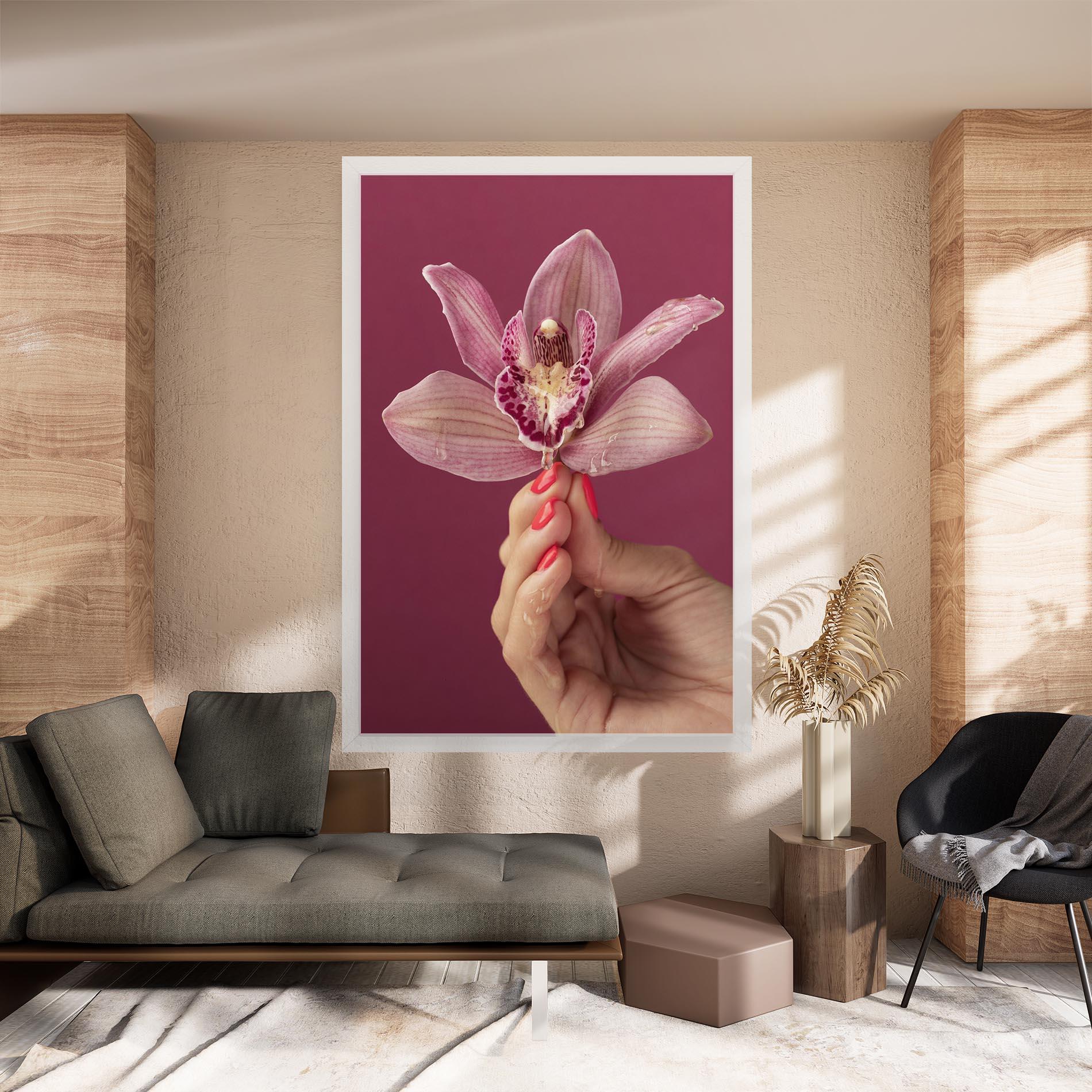 Leinwandbild Orchid Holding mockup 8