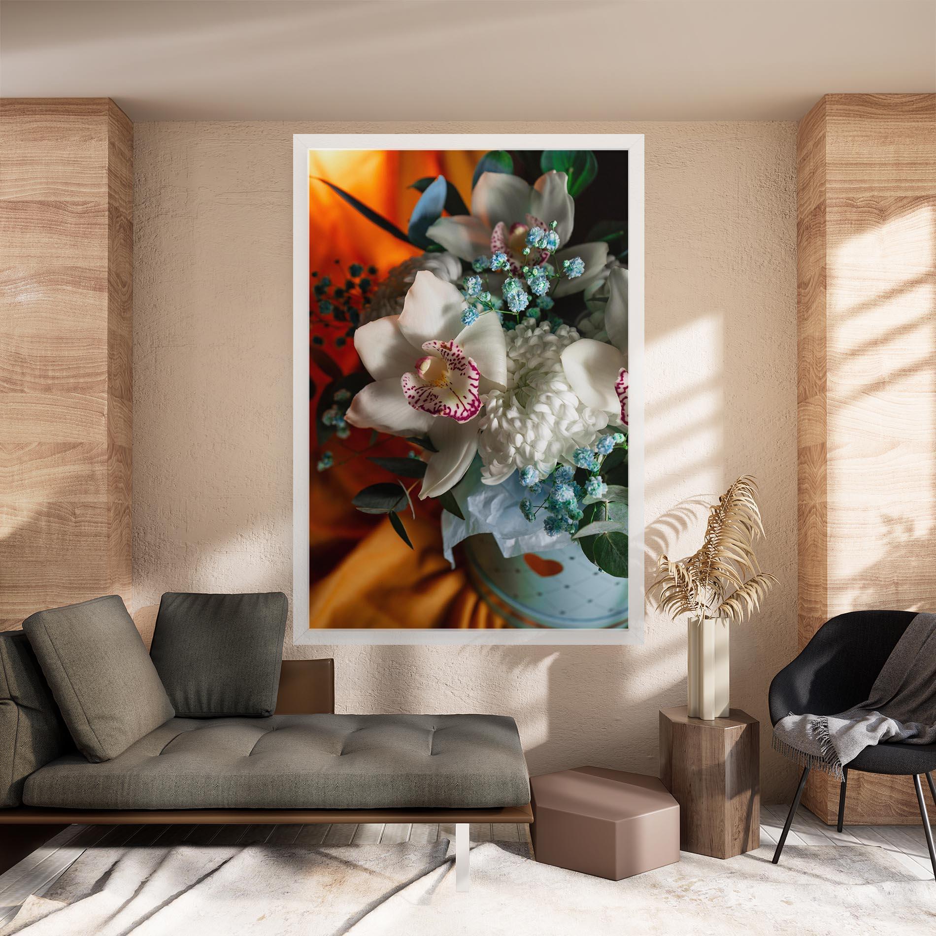 Leinwandbild Orchid In Vase mockup 8