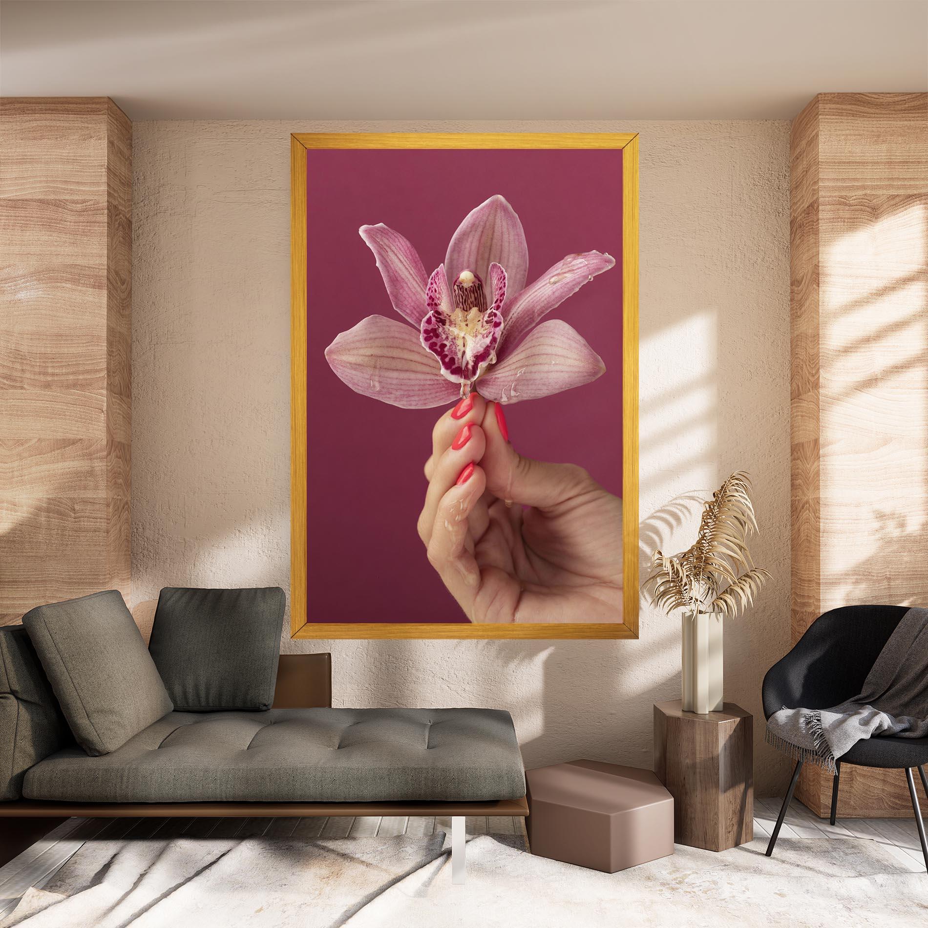 Leinwandbild Orchid Holding mockup 8