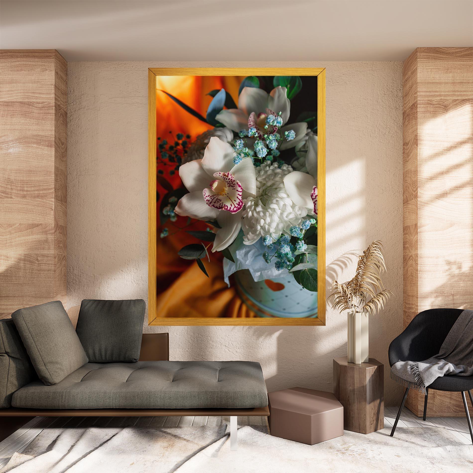Leinwandbild Orchid In Vase mockup 8