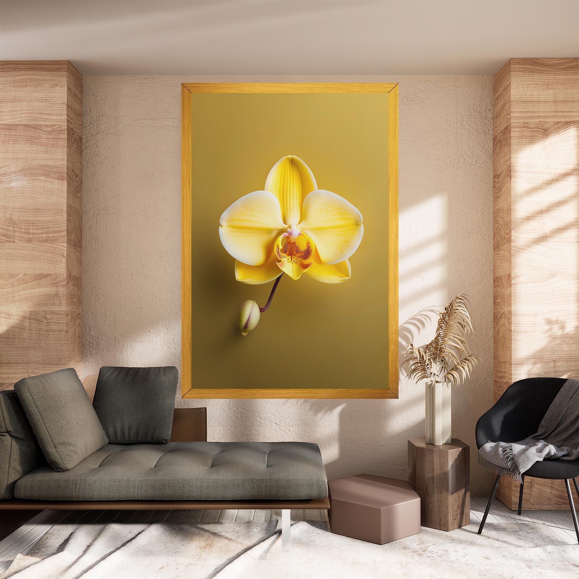 Leinwandbild Pastel Yellow Orchid mockup 8
