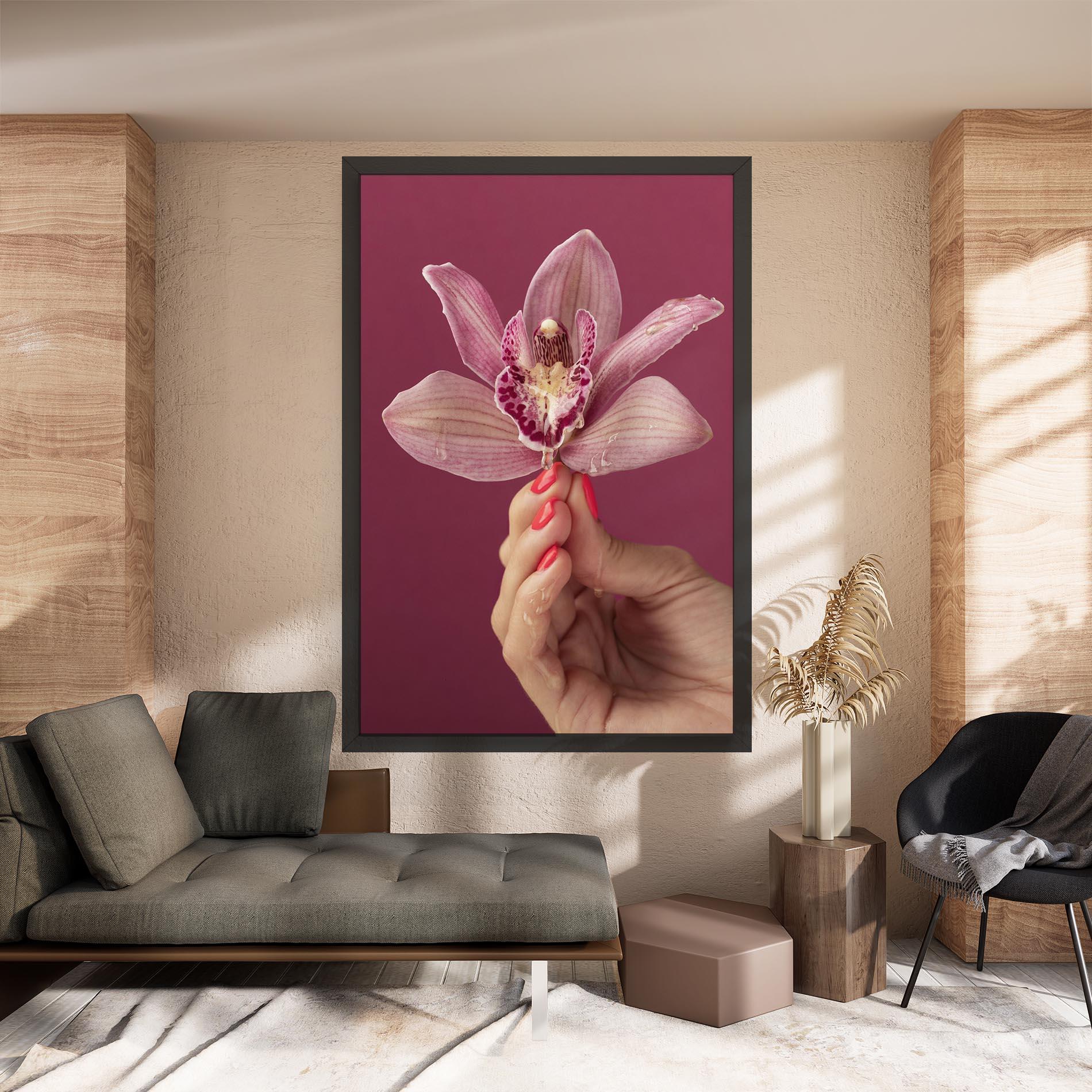 Leinwandbild Orchid Holding mockup 8