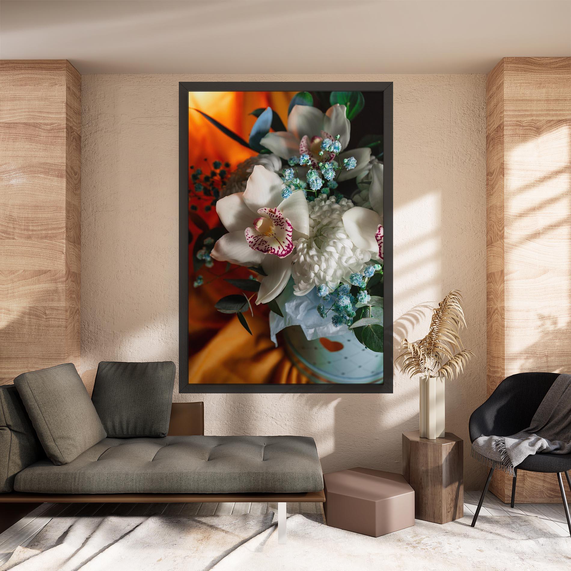 Leinwandbild Orchid In Vase mockup 8