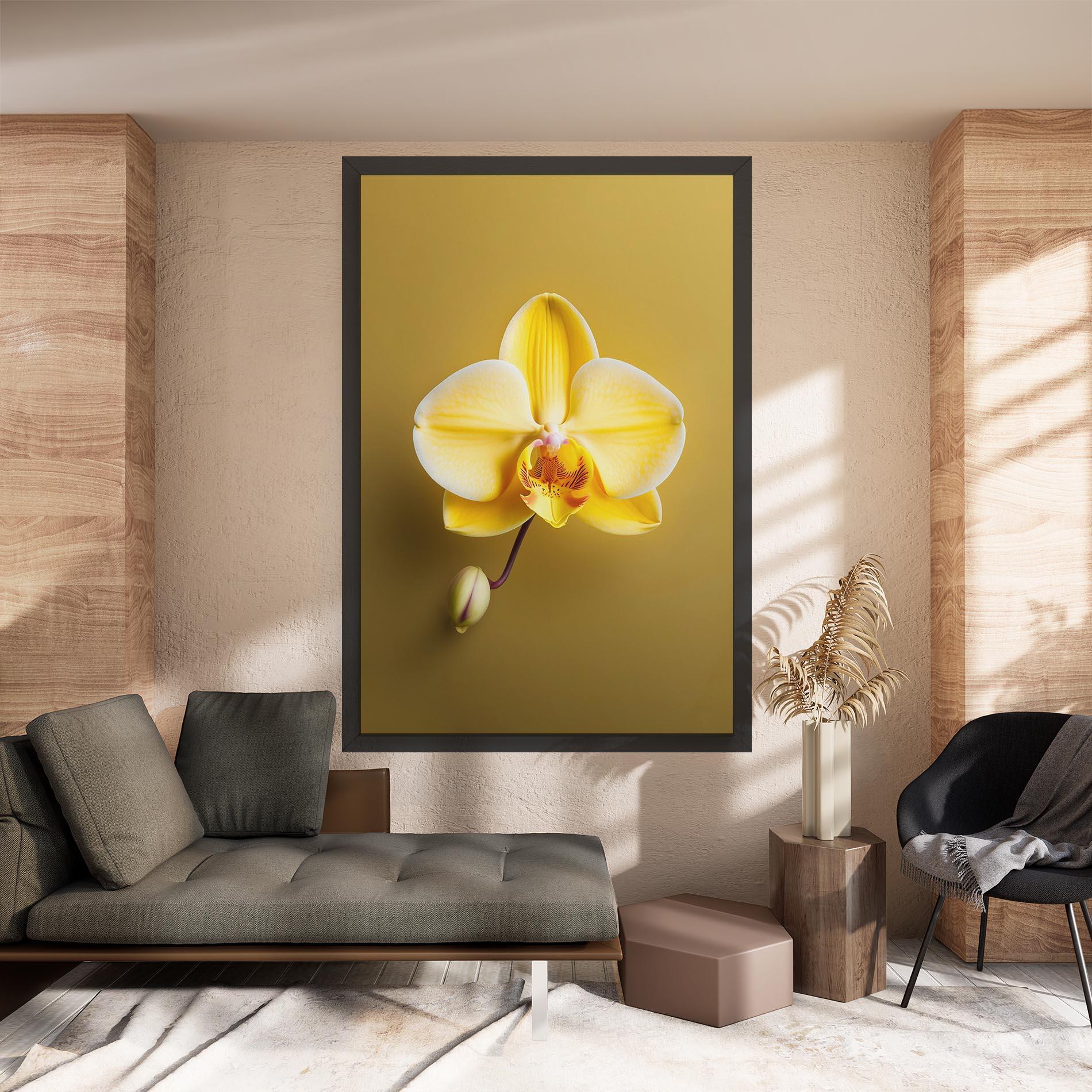 Leinwandbild Pastel Yellow Orchid mockup 8