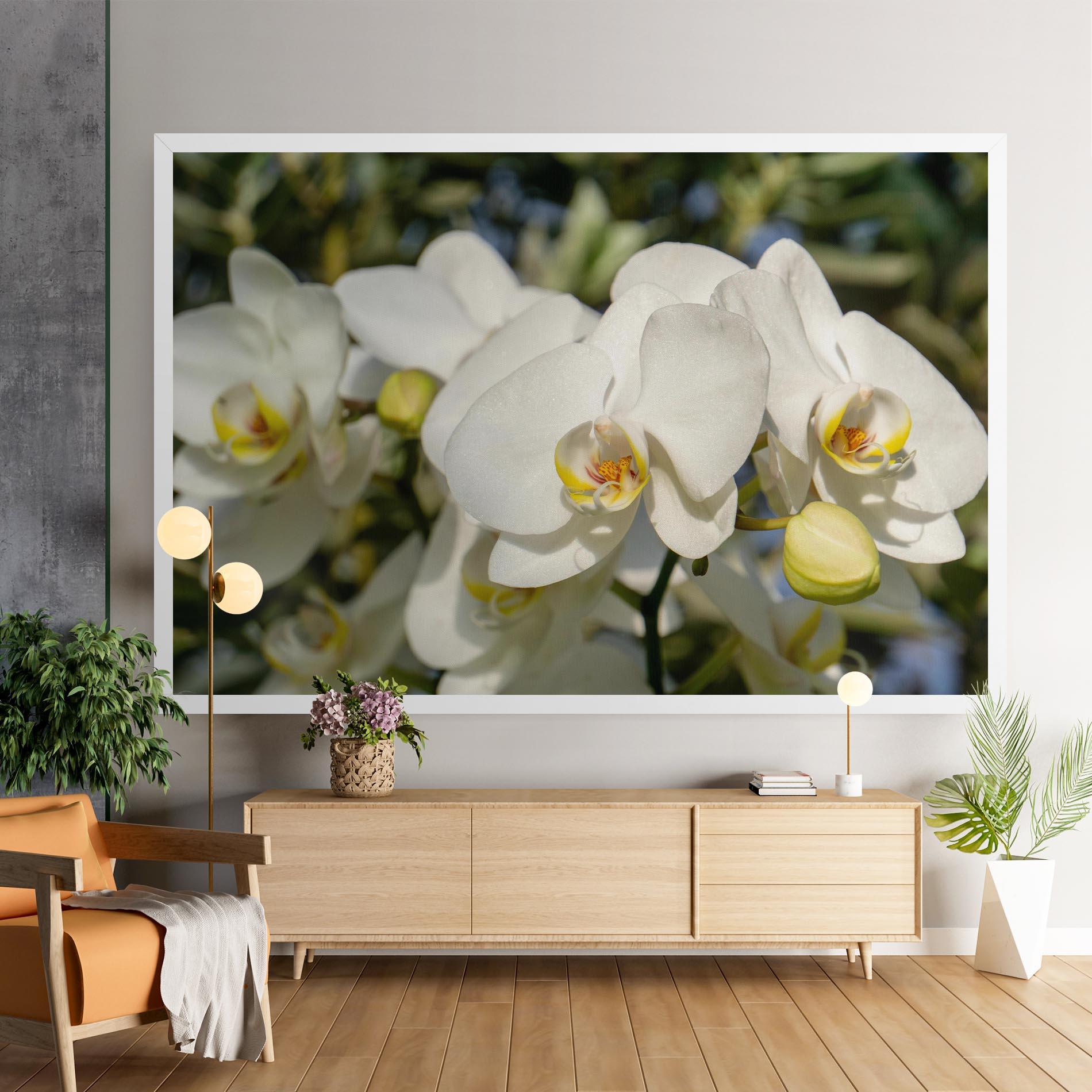 Leinwandbild Big Orchids In Nature mockup 9