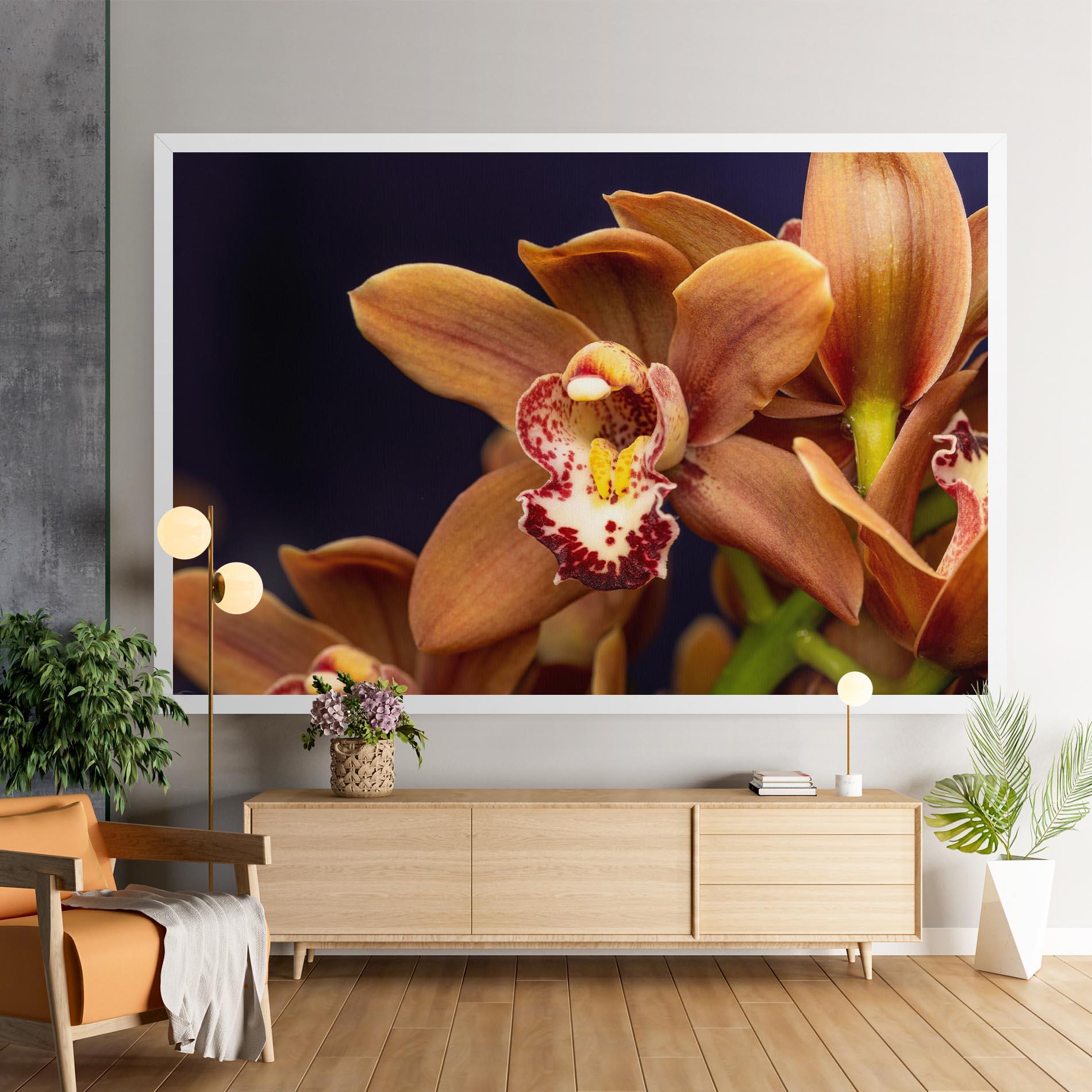 Leinwandbild Dirty Orange Orchid mockup 9