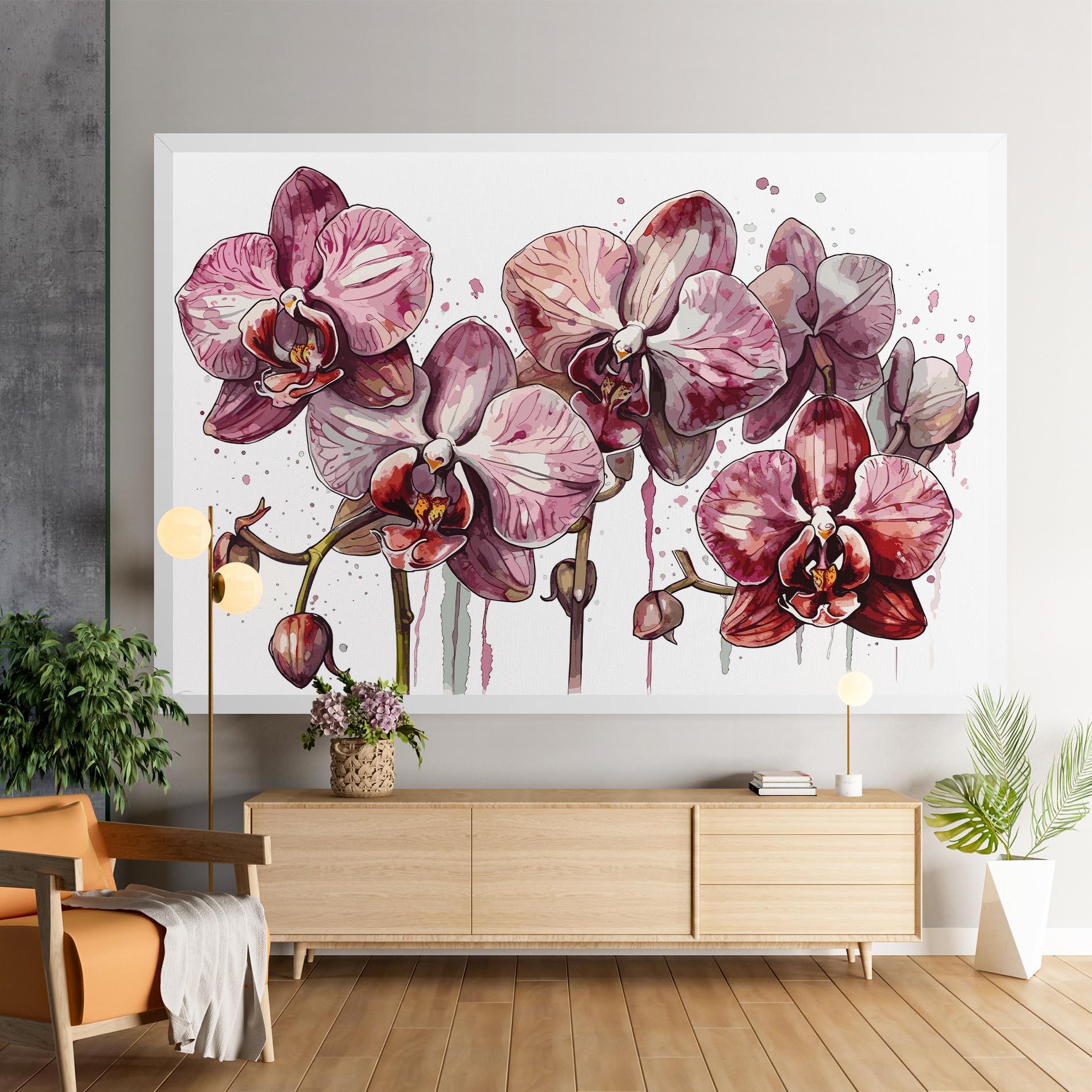 Leinwandbild Orchid Art mockup 9