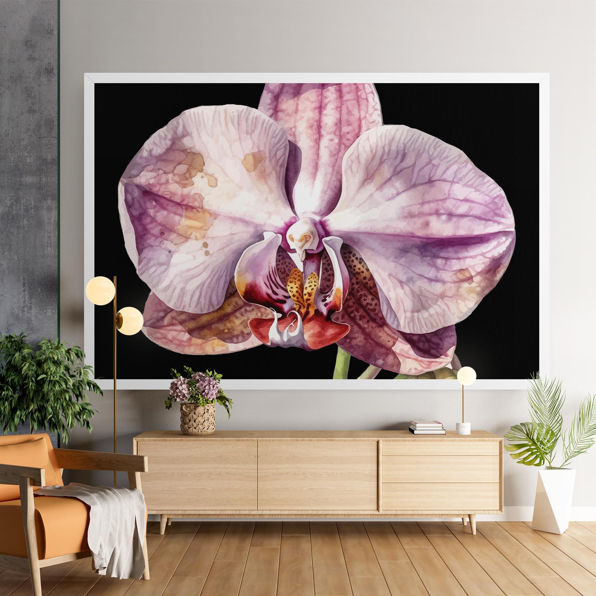 Leinwandbild Painted Orchid mockup 9