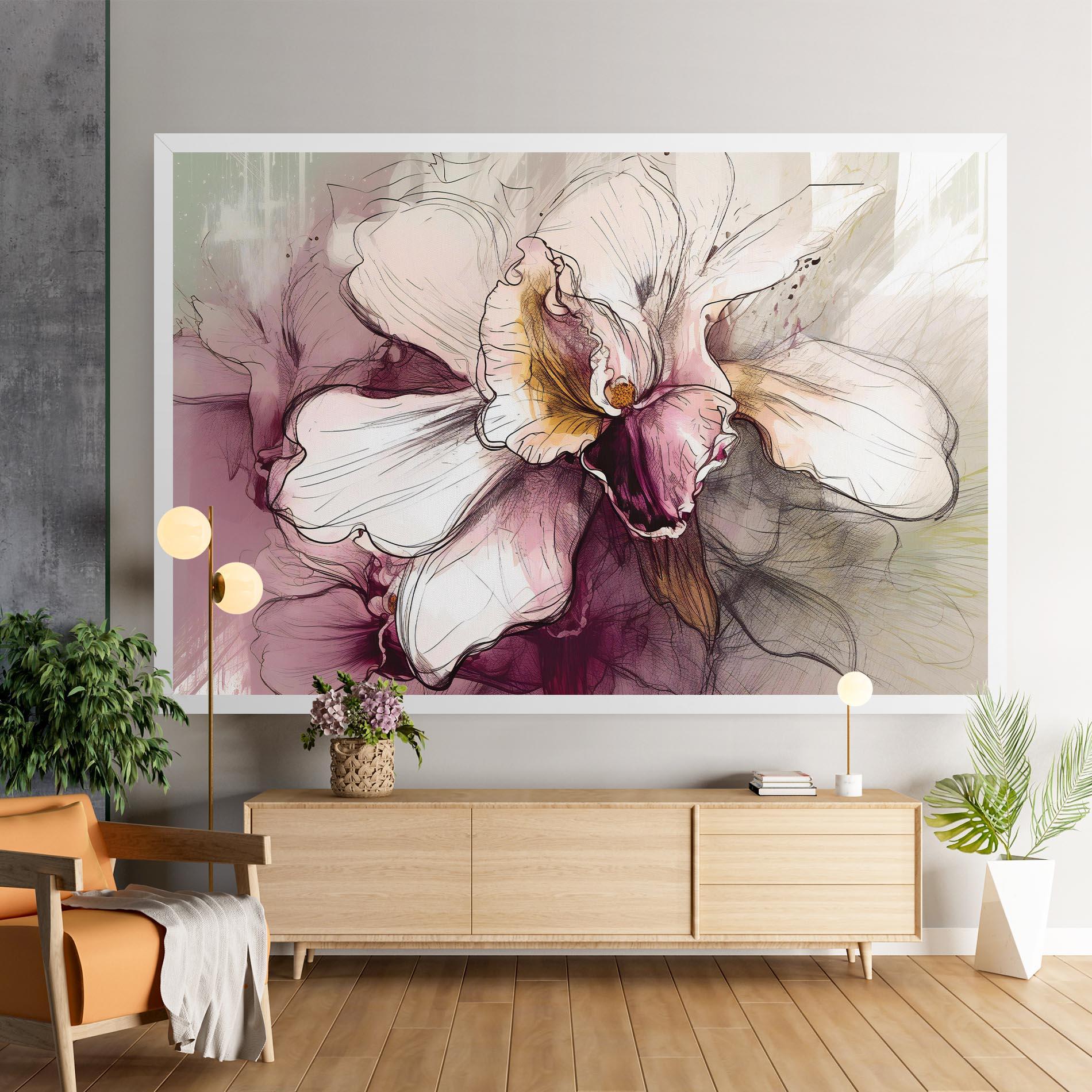 Leinwandbild Painted Purple Orchid mockup 9