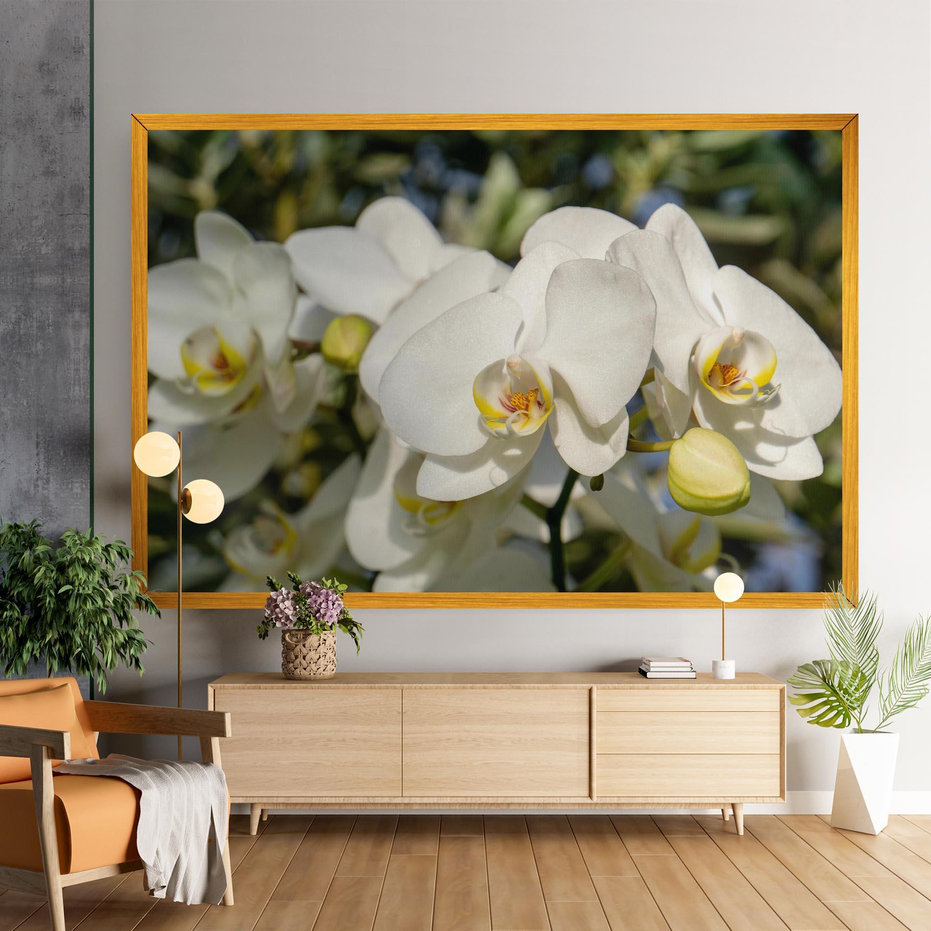 Leinwandbild Big Orchids In Nature mockup 9