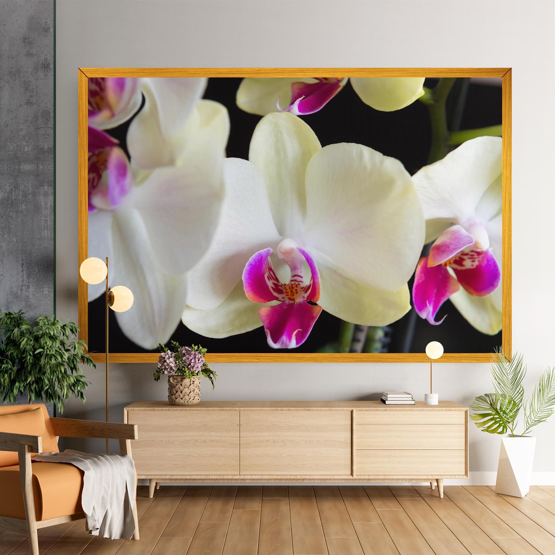 Cream Purple Orchids mockup 9