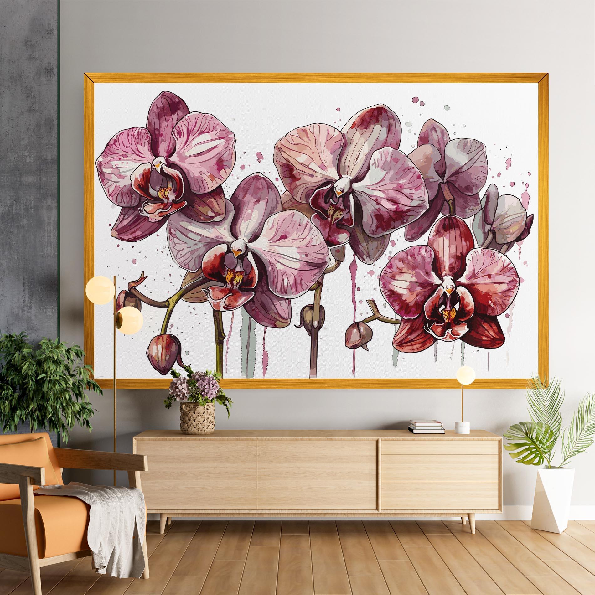 Leinwandbild Orchid Art mockup 9