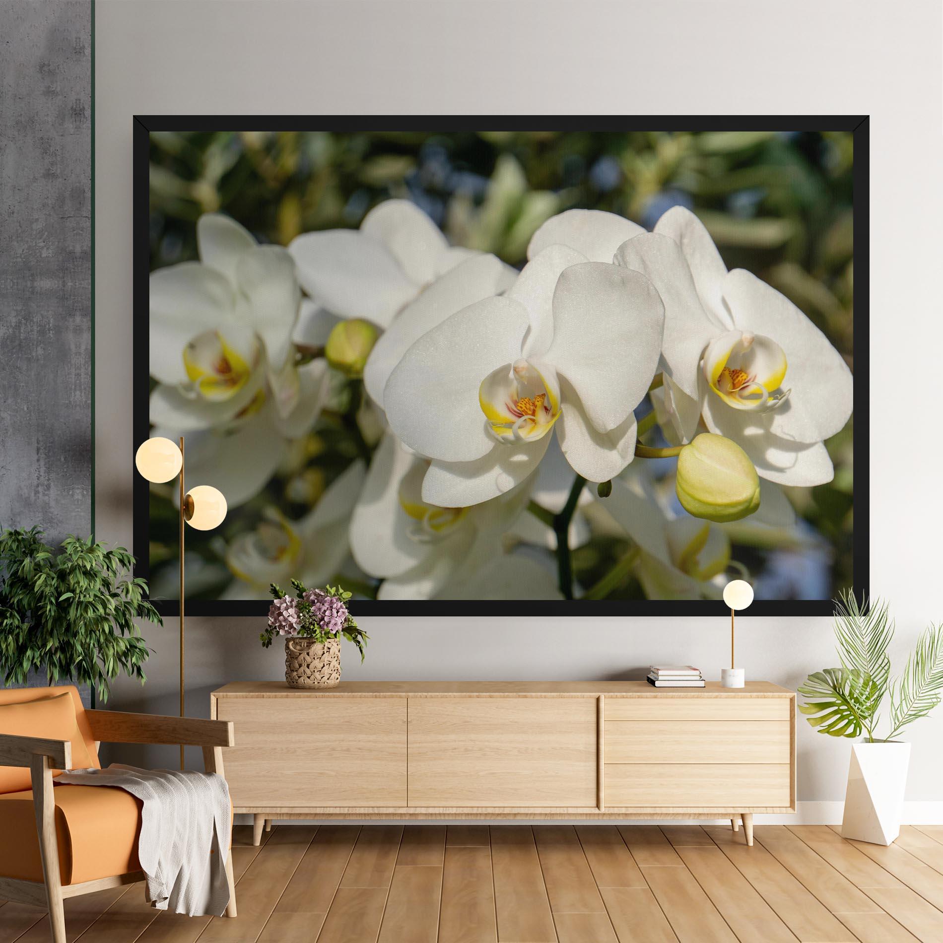 Leinwandbild Big Orchids In Nature mockup 9