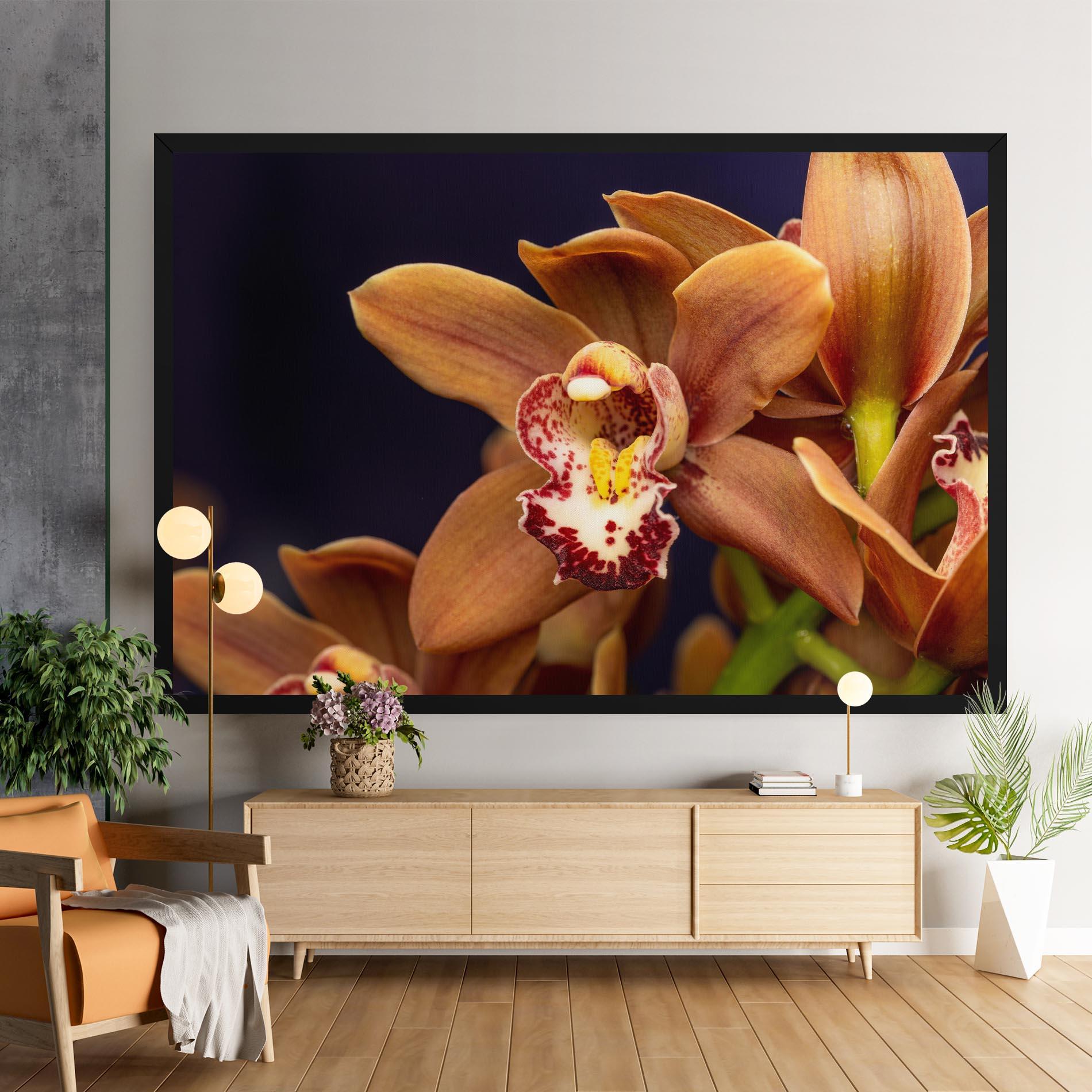 Leinwandbild Dirty Orange Orchid mockup 9
