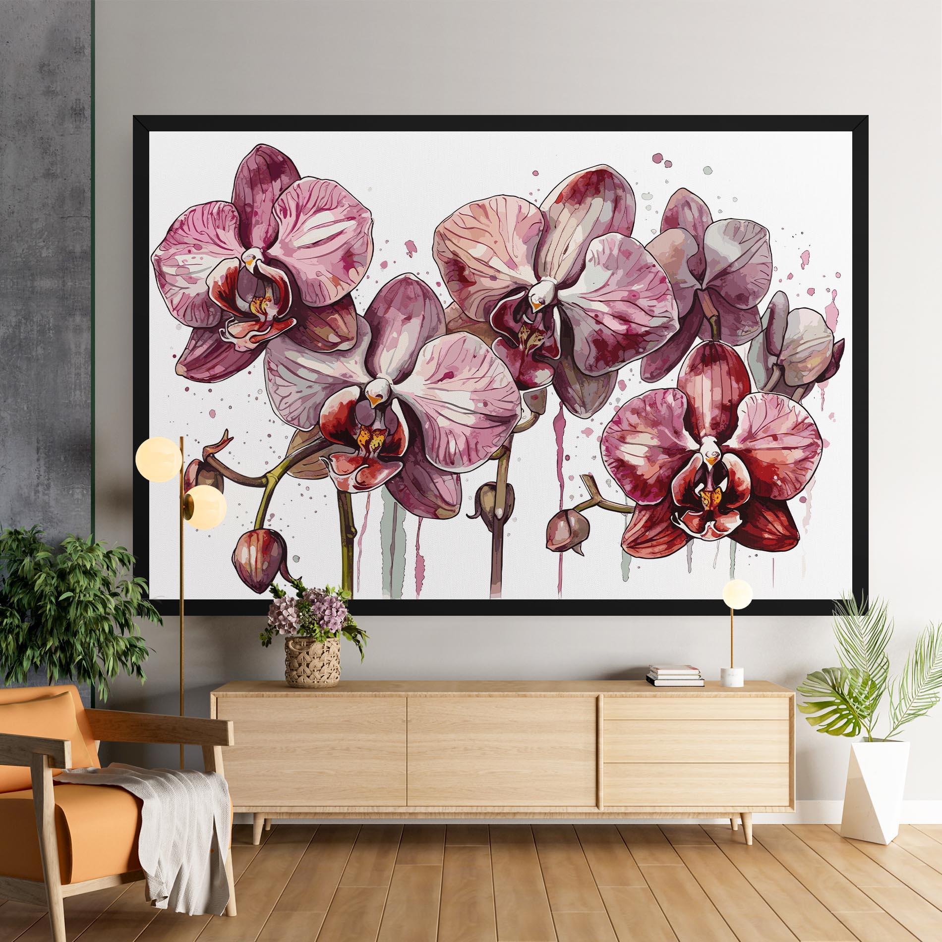 Leinwandbild Orchid Art mockup 9