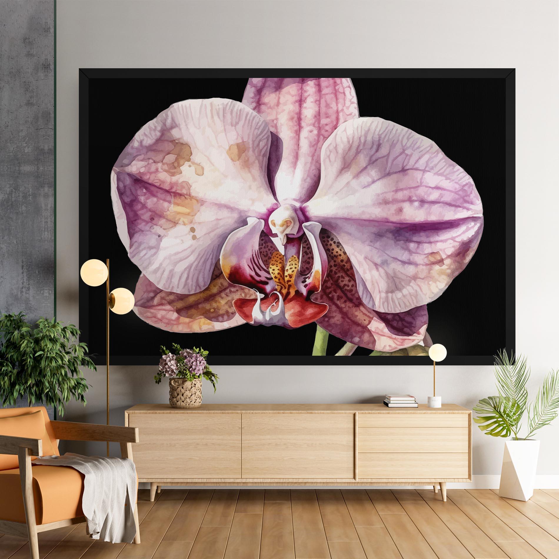 Leinwandbild Painted Orchid mockup 9