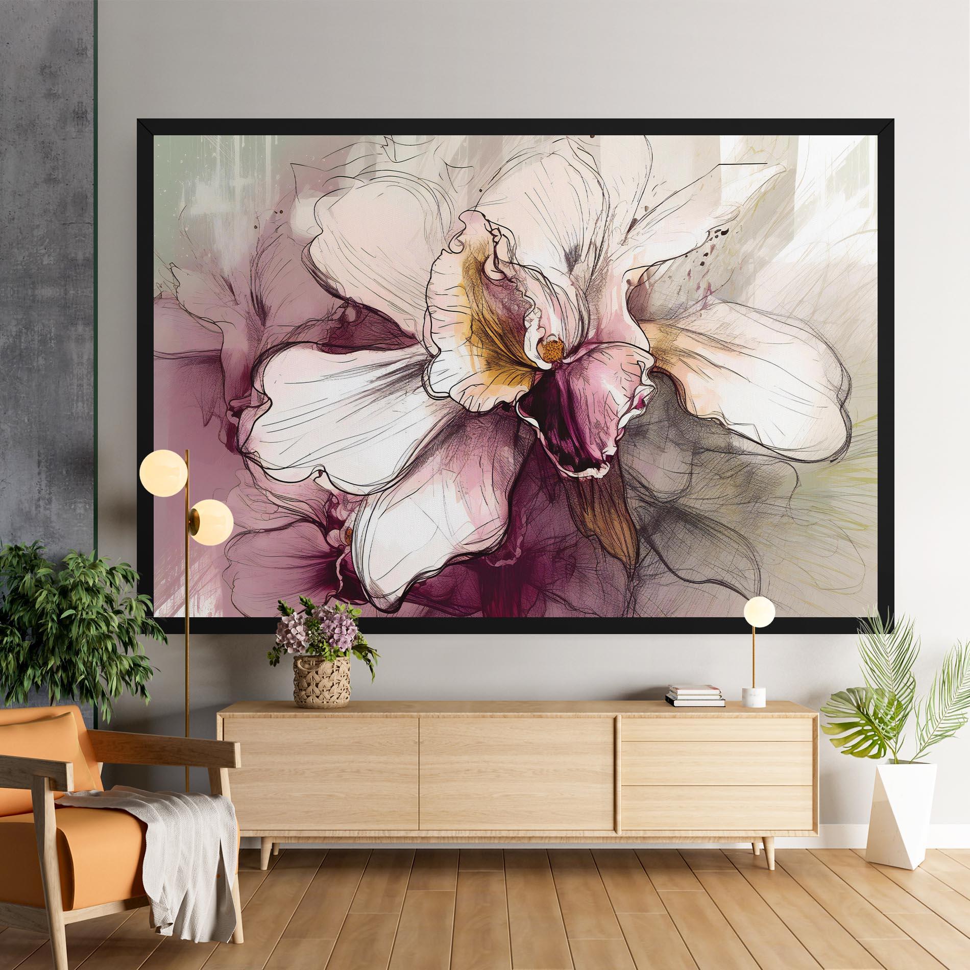 Leinwandbild Painted Purple Orchid mockup 9