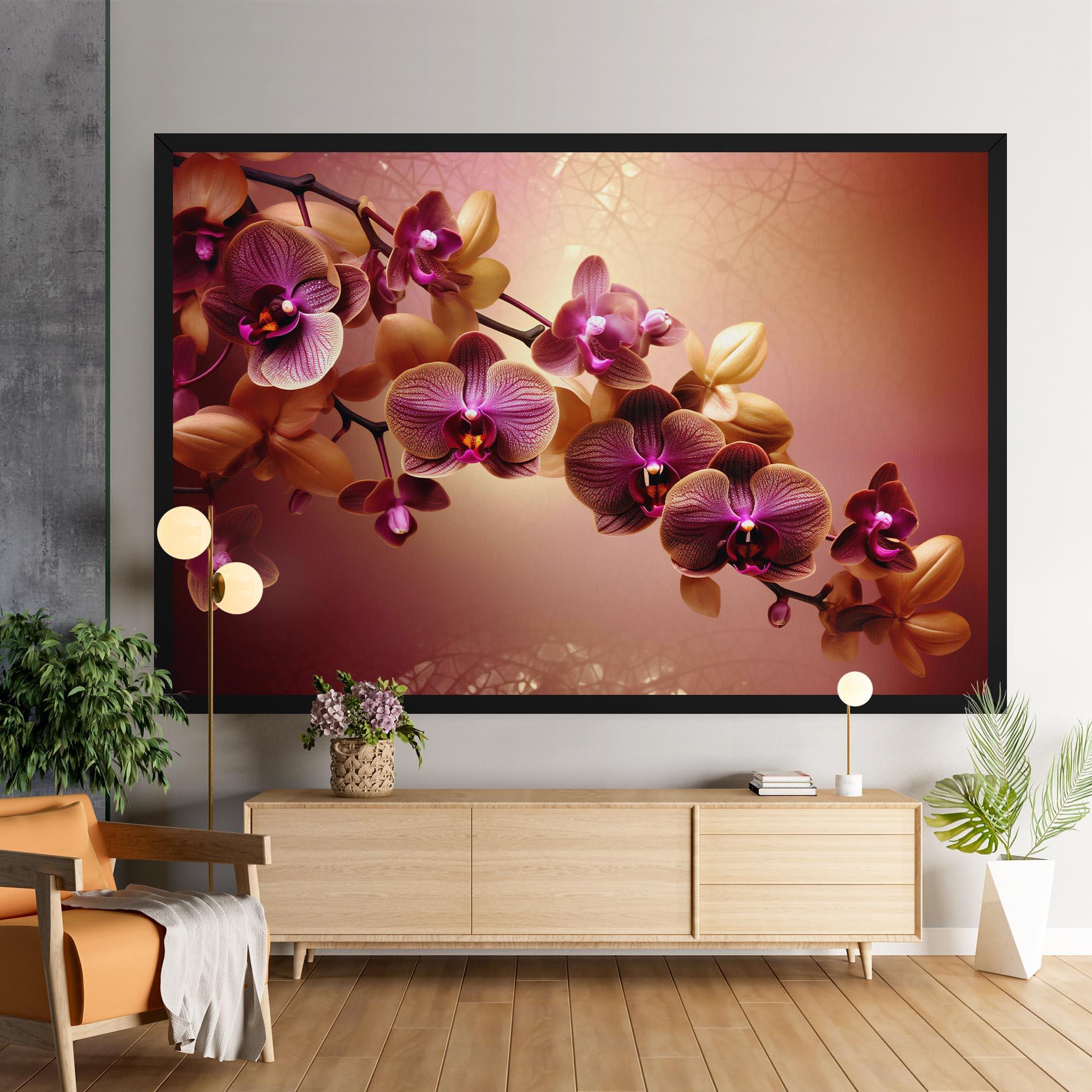 Leinwandbild Purple Cream Orchid mockup 9