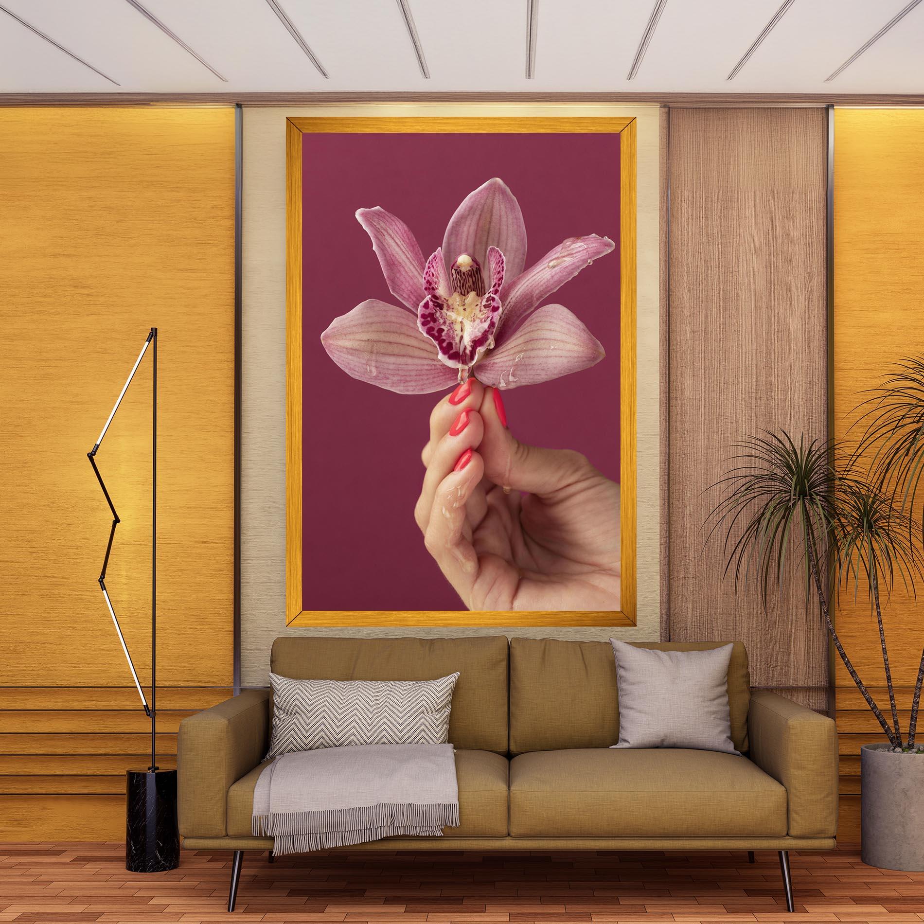 Leinwandbild Orchid Holding mockup 9