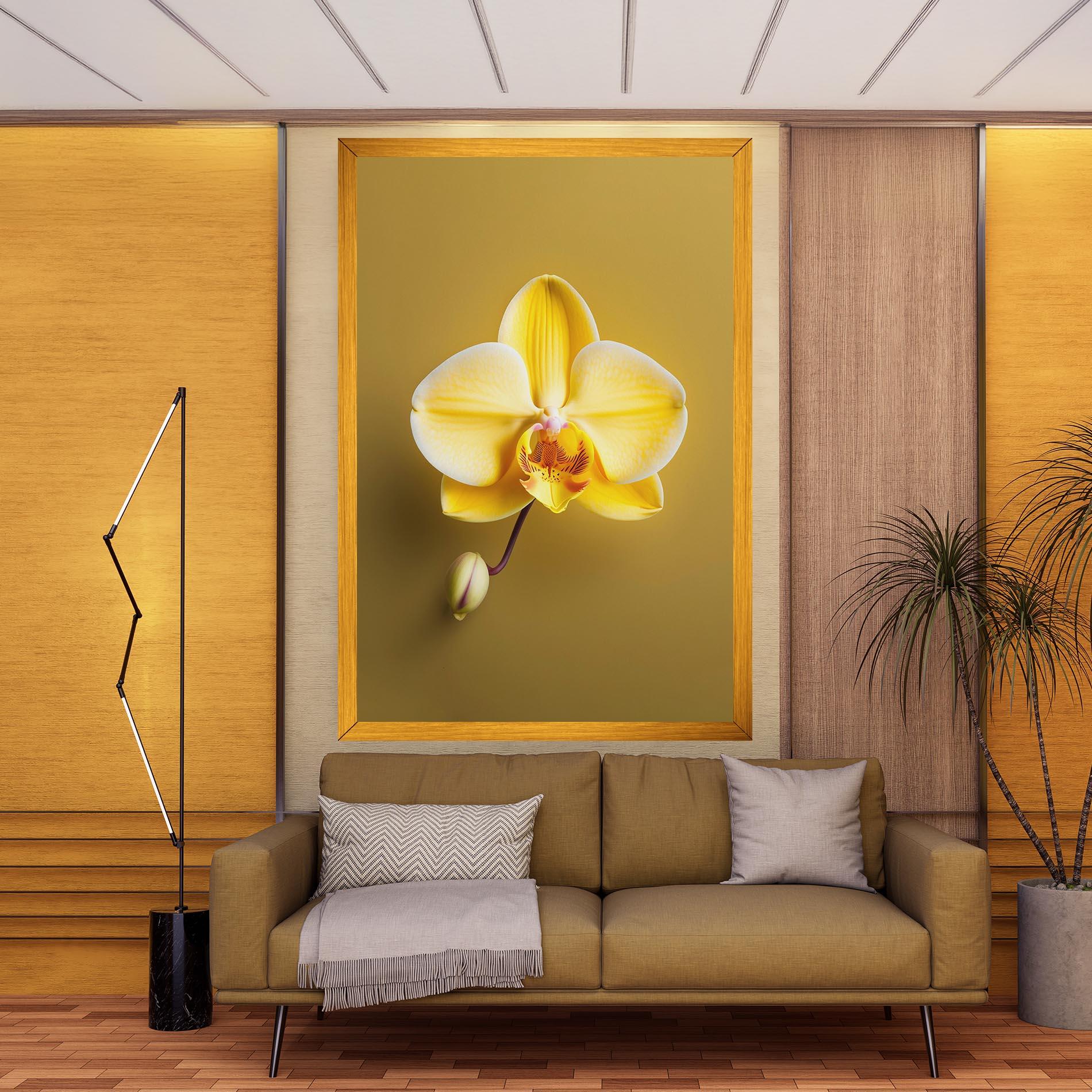 Leinwandbild Pastel Yellow Orchid mockup 9