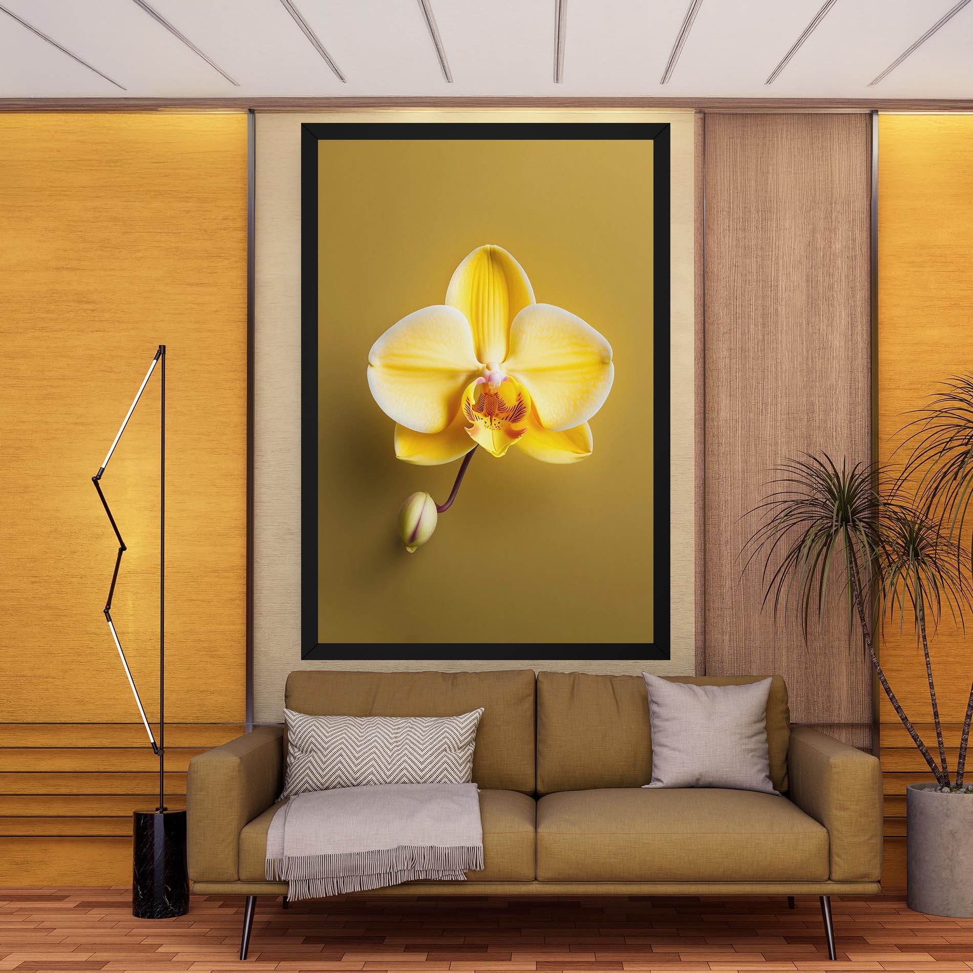 Leinwandbild Pastel Yellow Orchid mockup 9