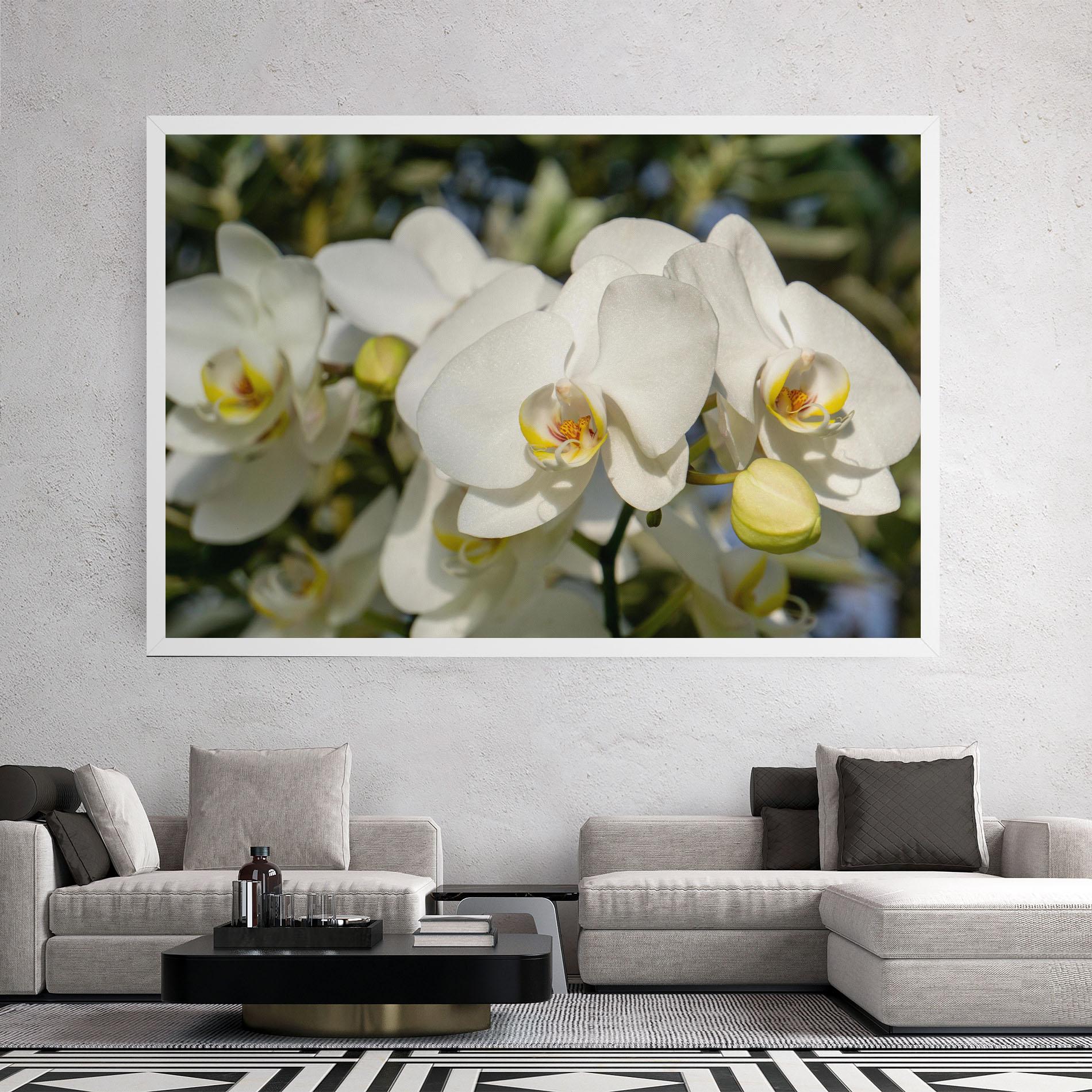Leinwandbild Big Orchids In Nature mockup 2