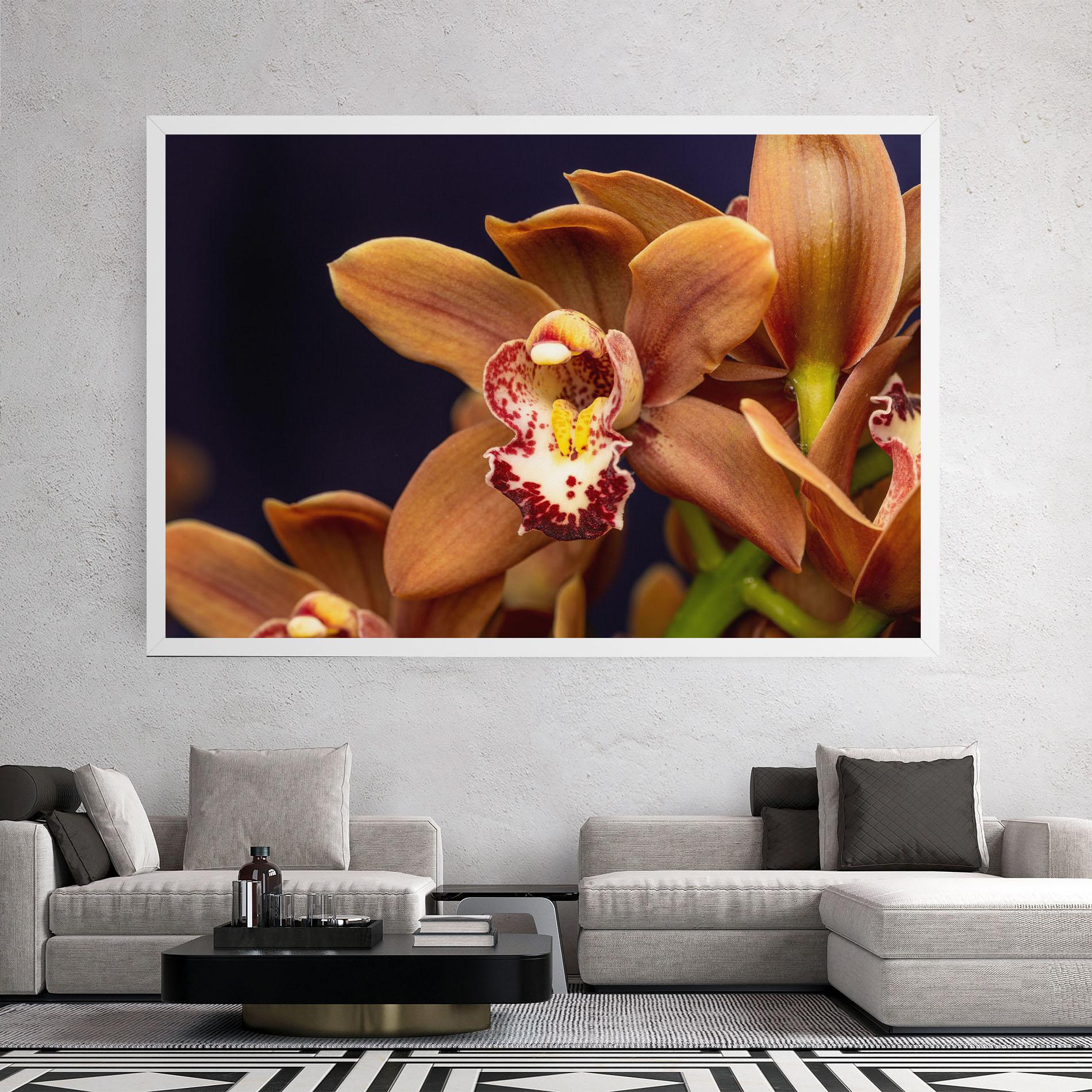 Leinwandbild Dirty Orange Orchid mockup 2