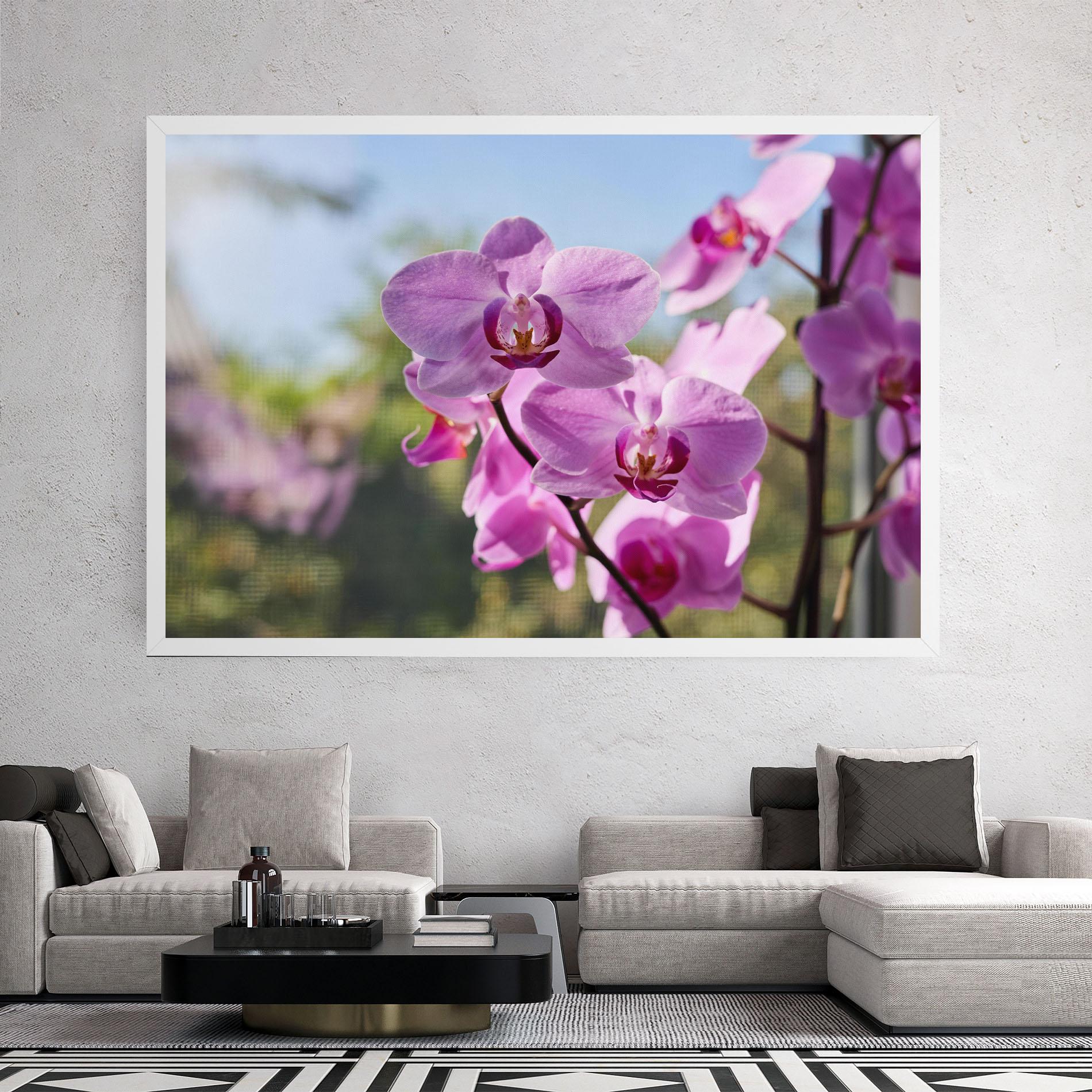 Leinwandbild Orchids In The Garden mockup 2