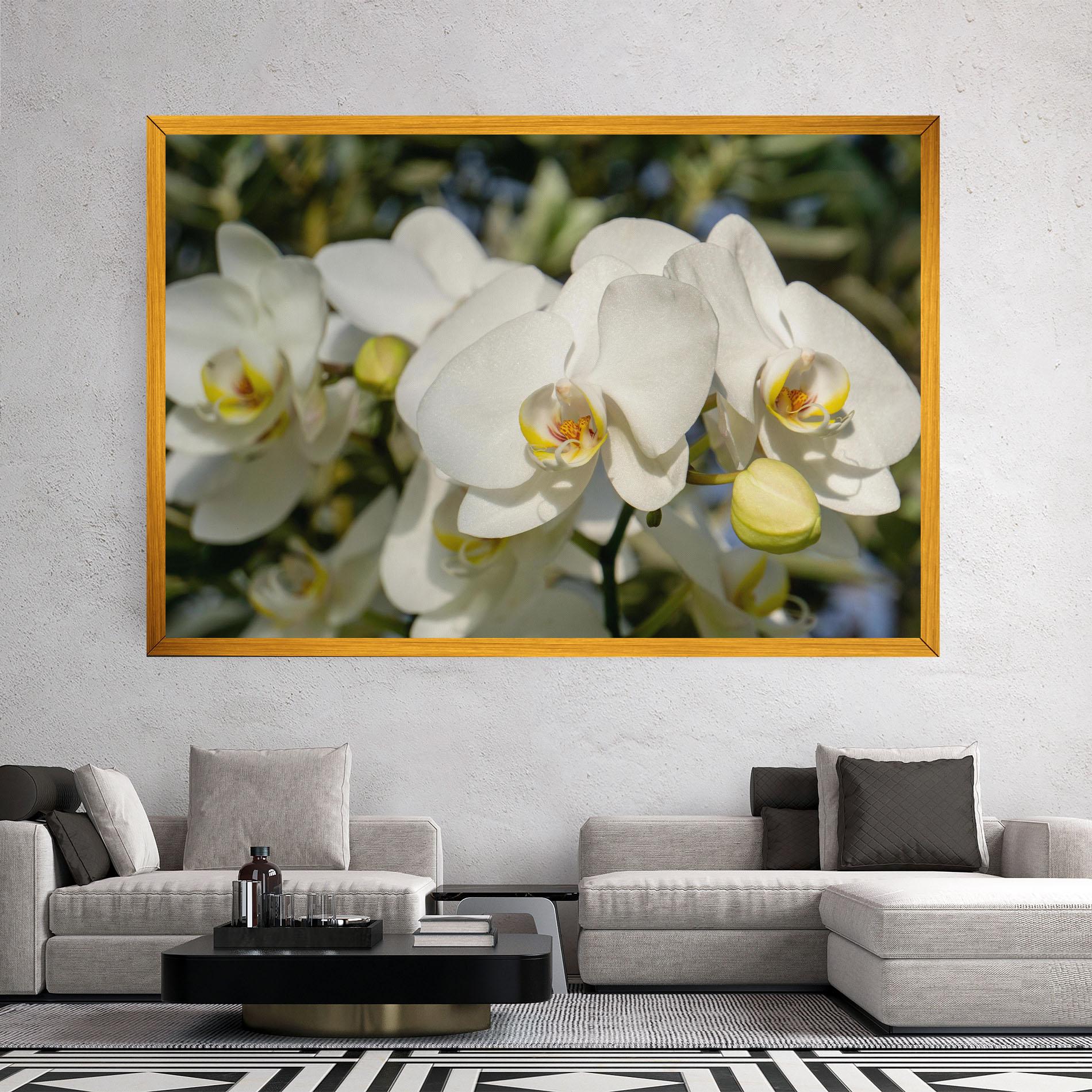 Leinwandbild Big Orchids In Nature mockup 2