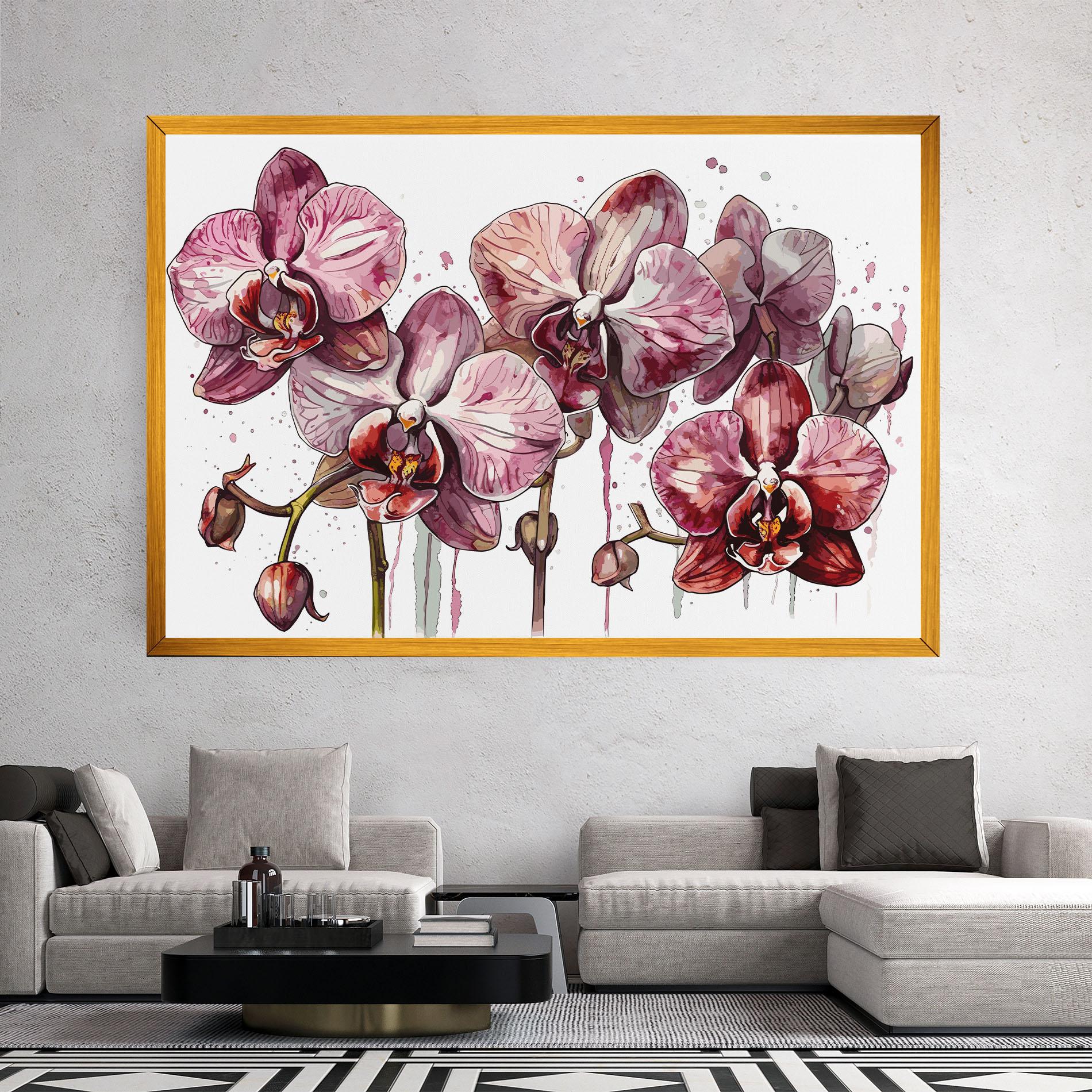 Leinwandbild Orchid Art mockup 2