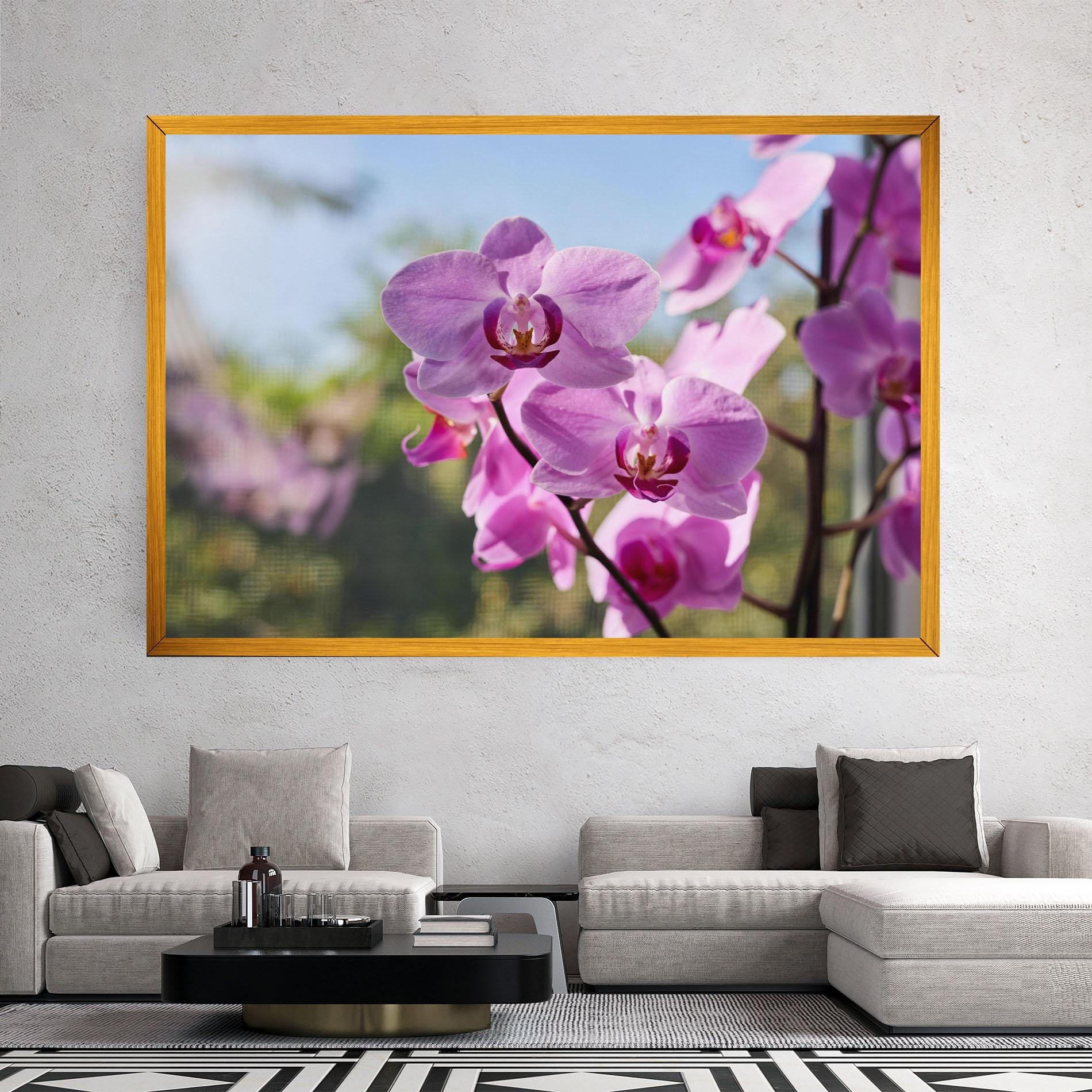 Leinwandbild Orchids In The Garden mockup 2