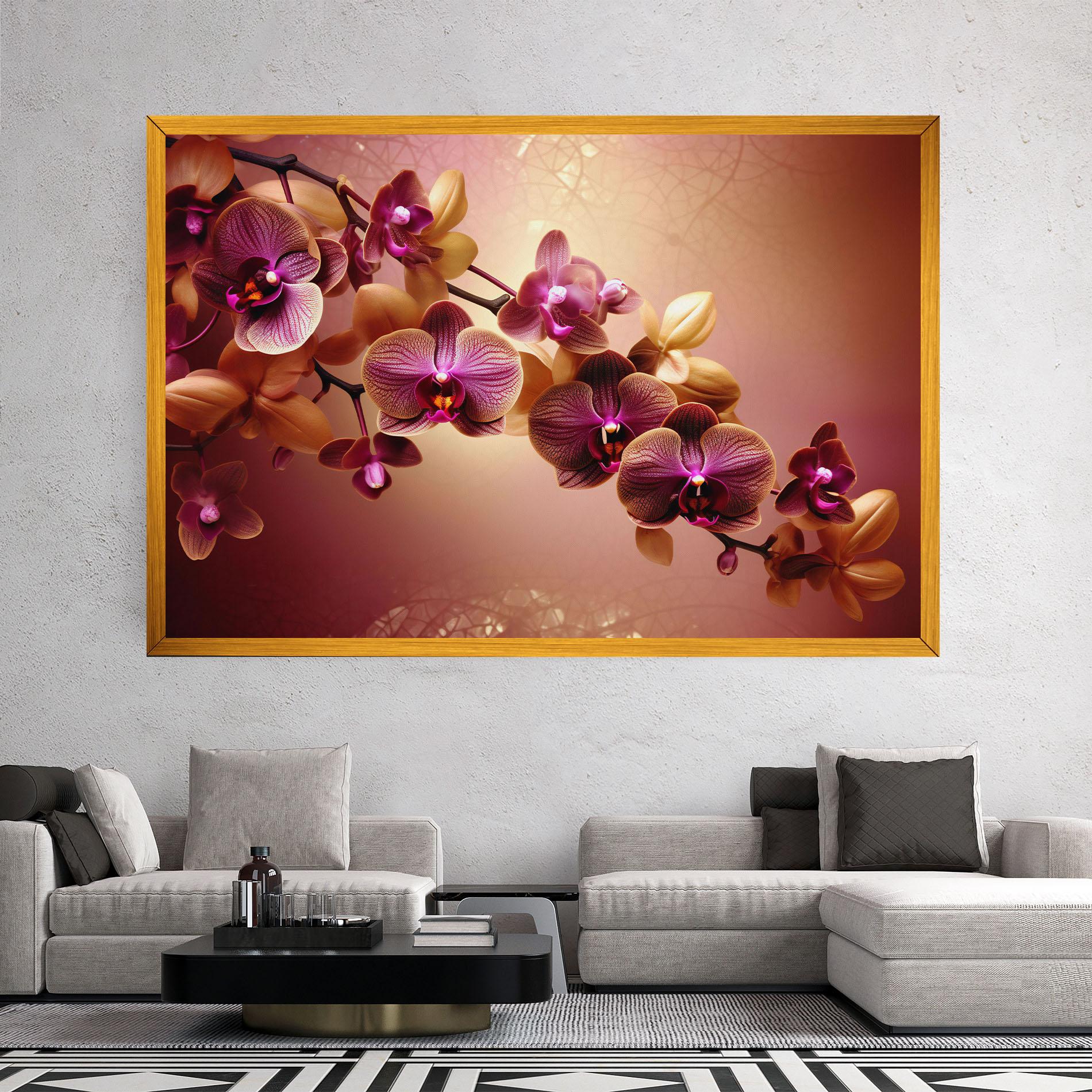Leinwandbild Purple Cream Orchid mockup 2