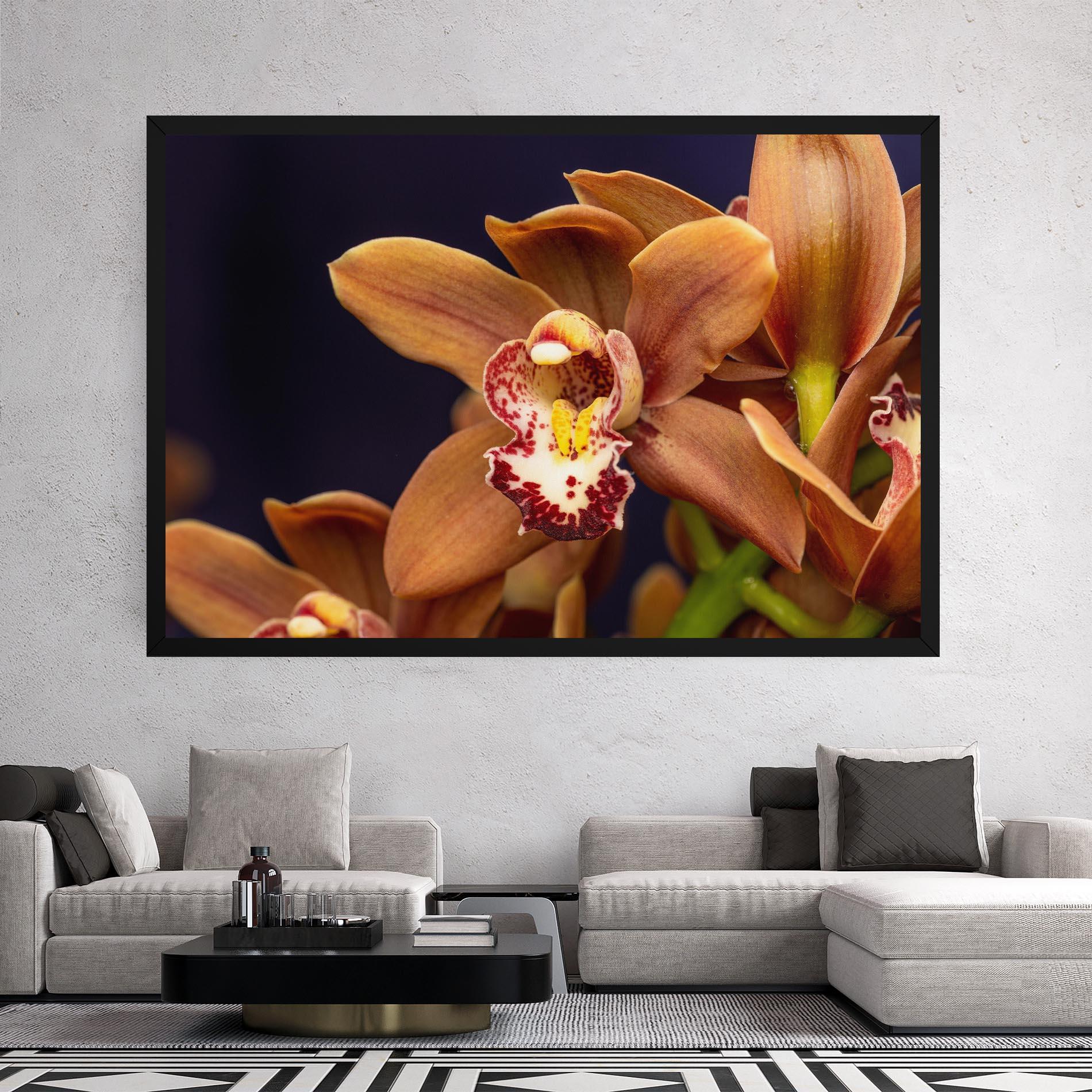 Leinwandbild Dirty Orange Orchid mockup 2