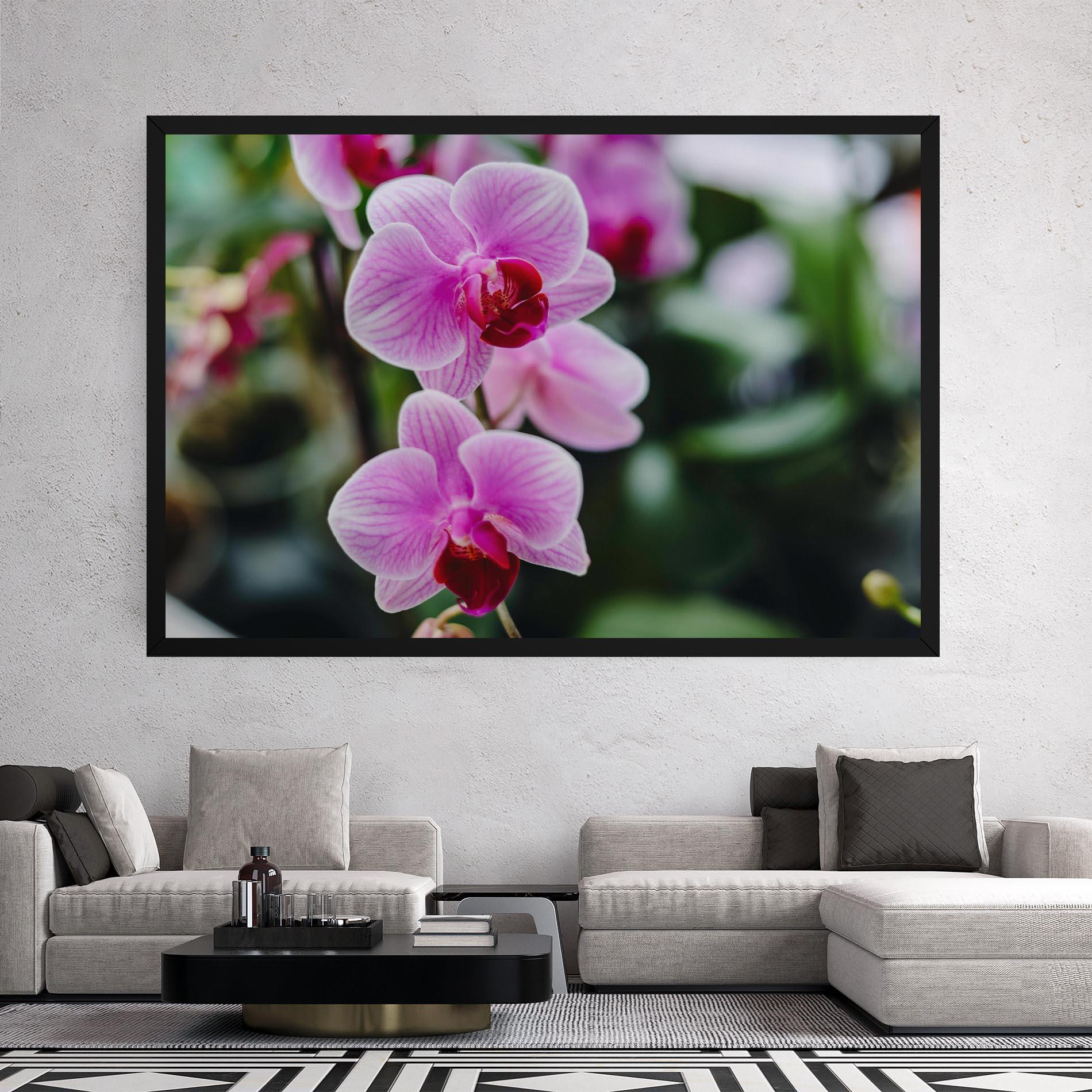 Leinwandbild Garden Purple Orchids mockup 2