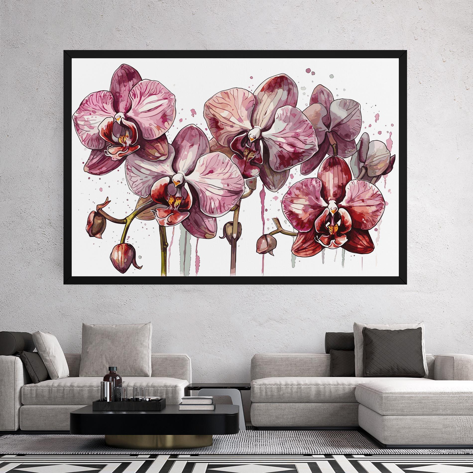 Leinwandbild Orchid Art mockup 2