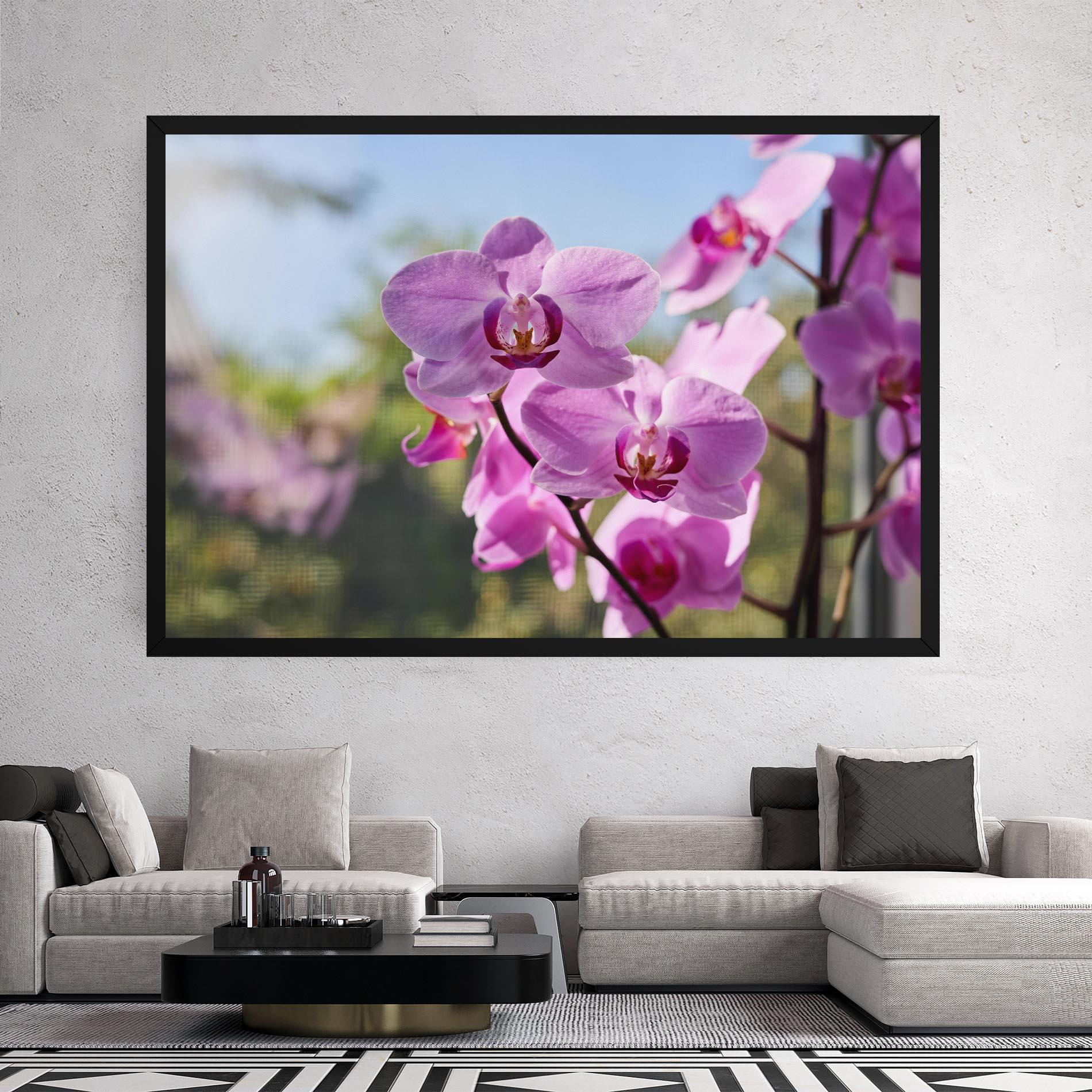 Leinwandbild Orchids In The Garden mockup 2