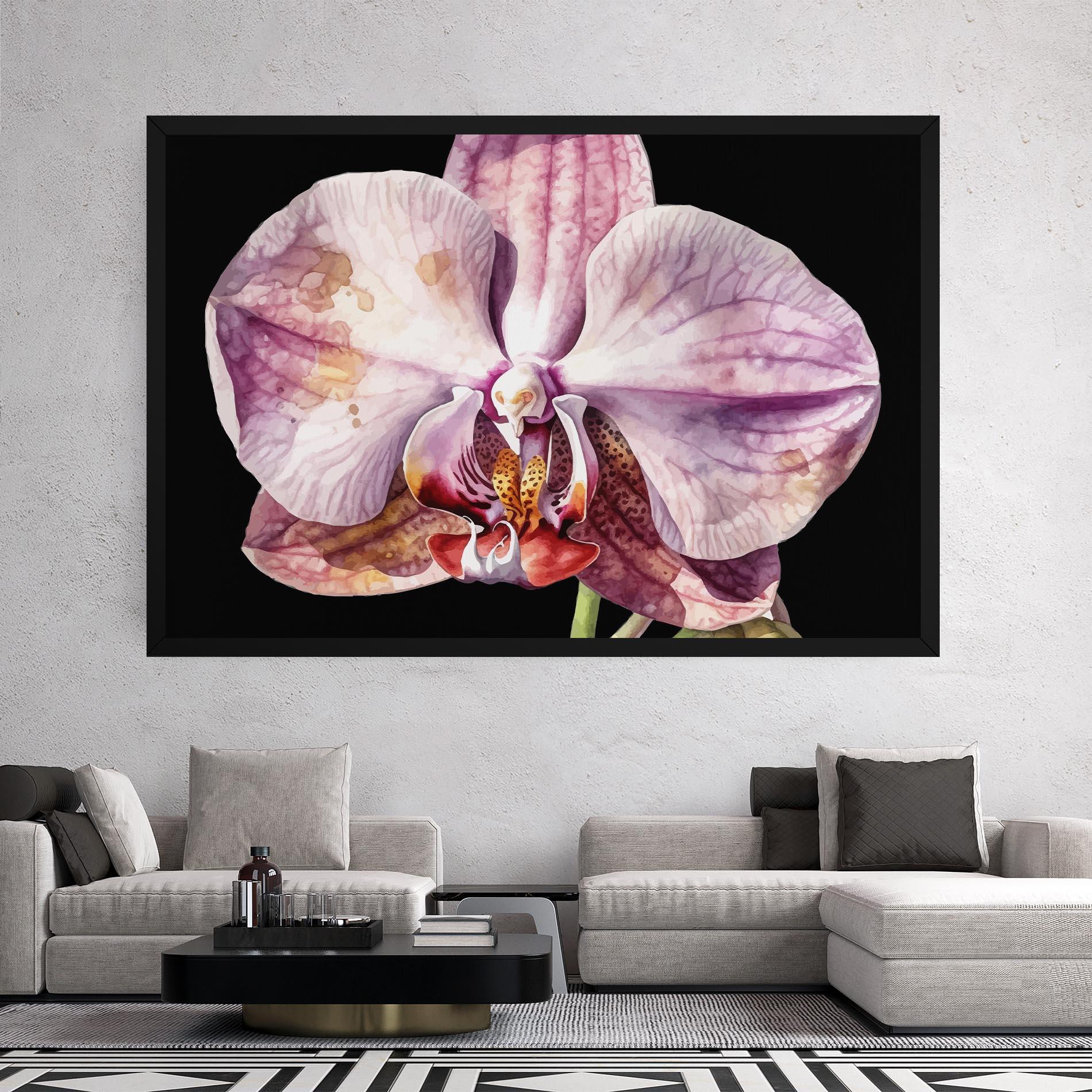 Leinwandbild Painted Orchid mockup 2