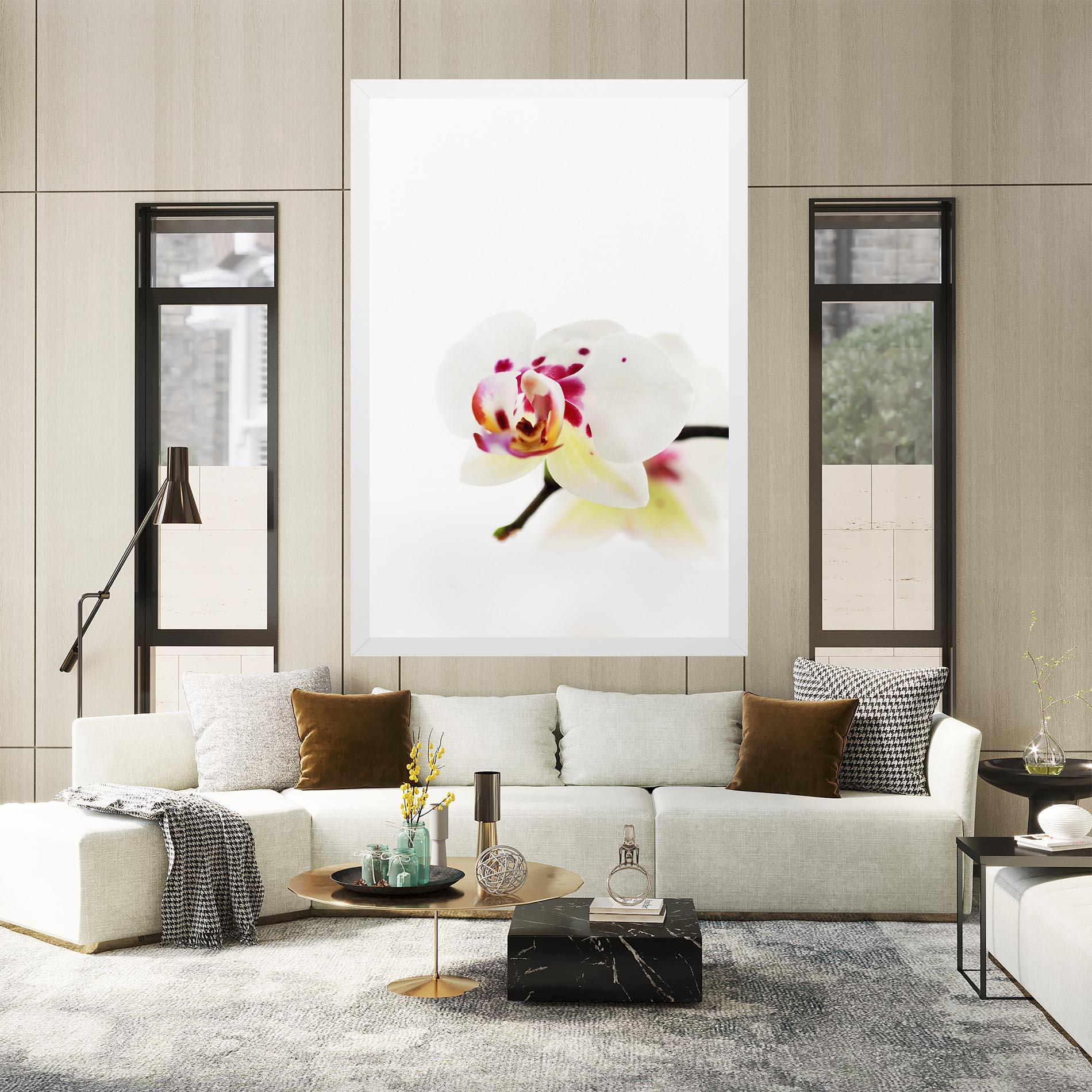 Leinwandbild Clean White Orchid mockup 2
