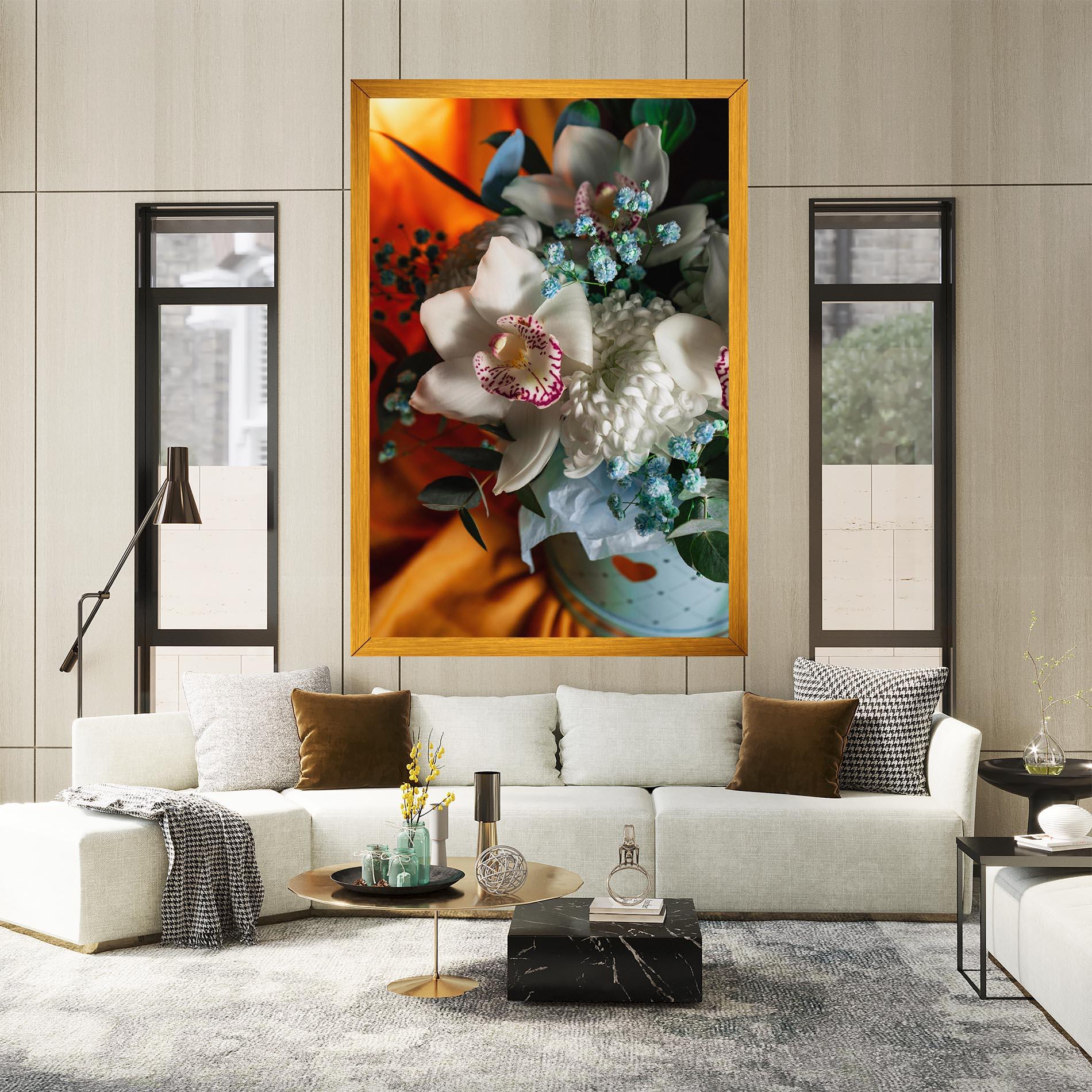 Leinwandbild Orchid In Vase mockup 2